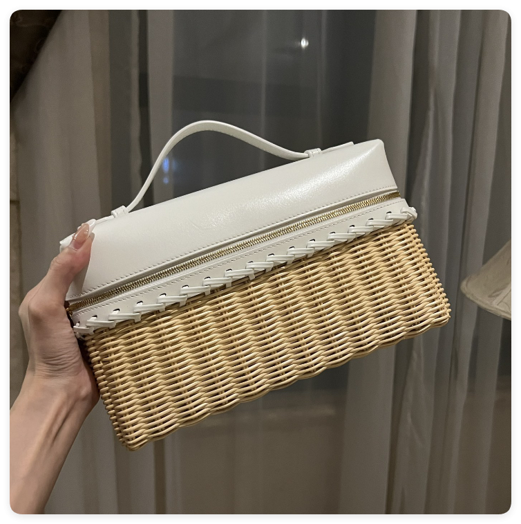 L**o p*ana extra pocket l27 wicker bag 27 x 10 x 16cm