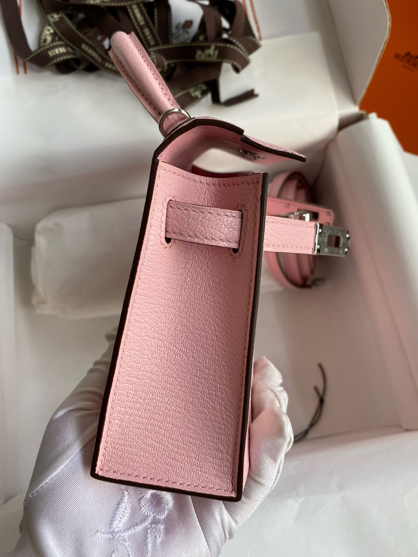 Hermès Mini Kelly Chèvre 19 19×6×12cm (20 days for customization)