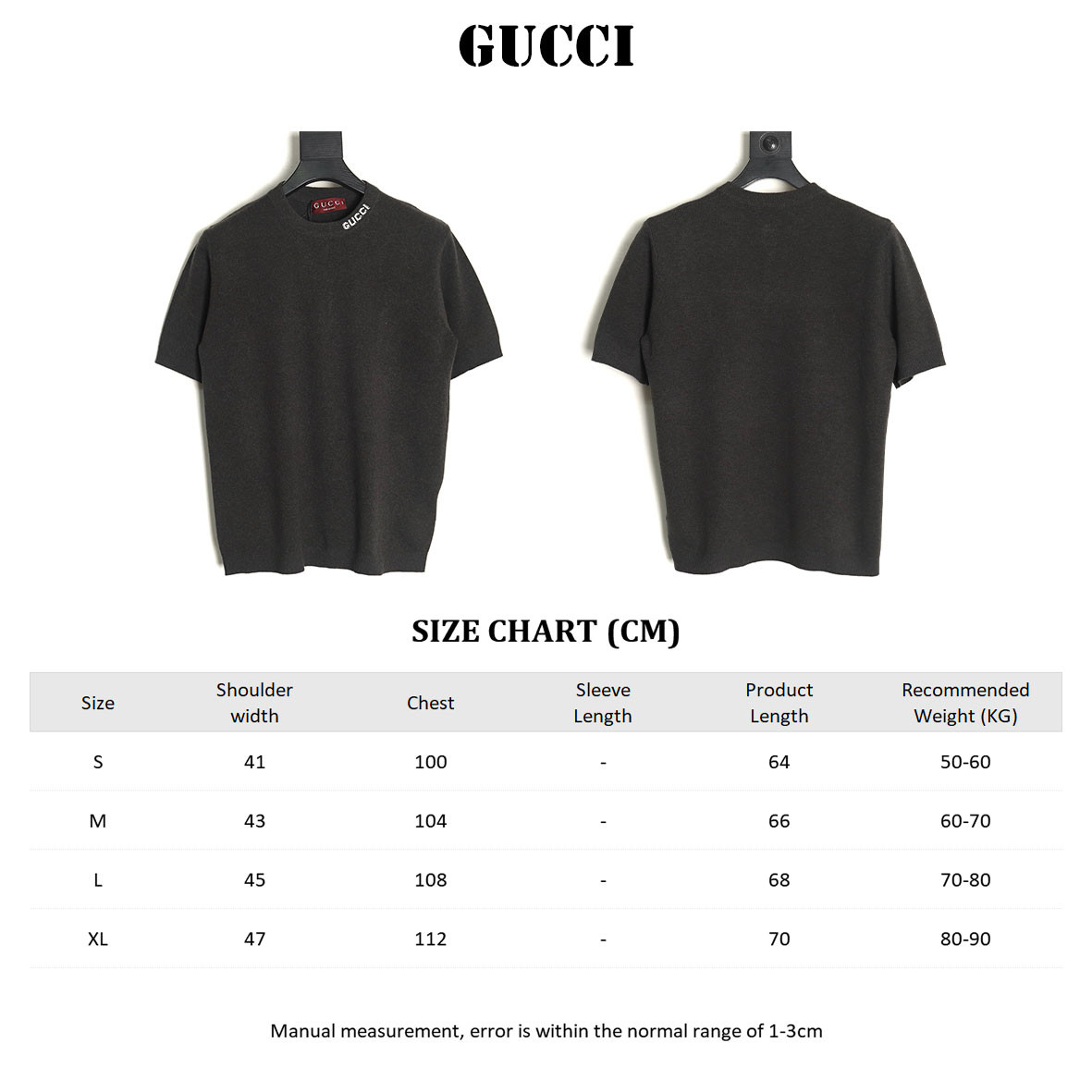 G*u*i guc knitted short-sleeved