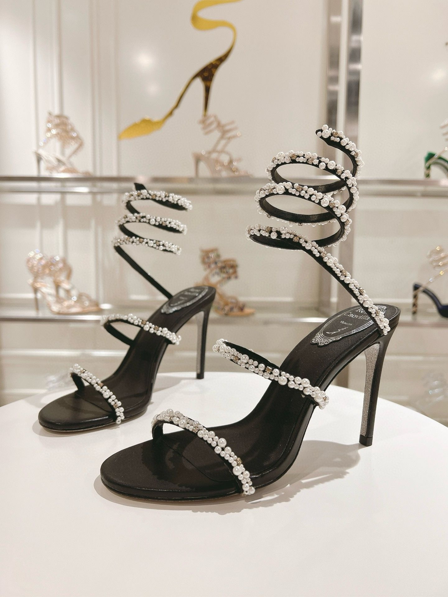 UA RENÉ CAOVILLA CHANDELIER SANDAL 95mm