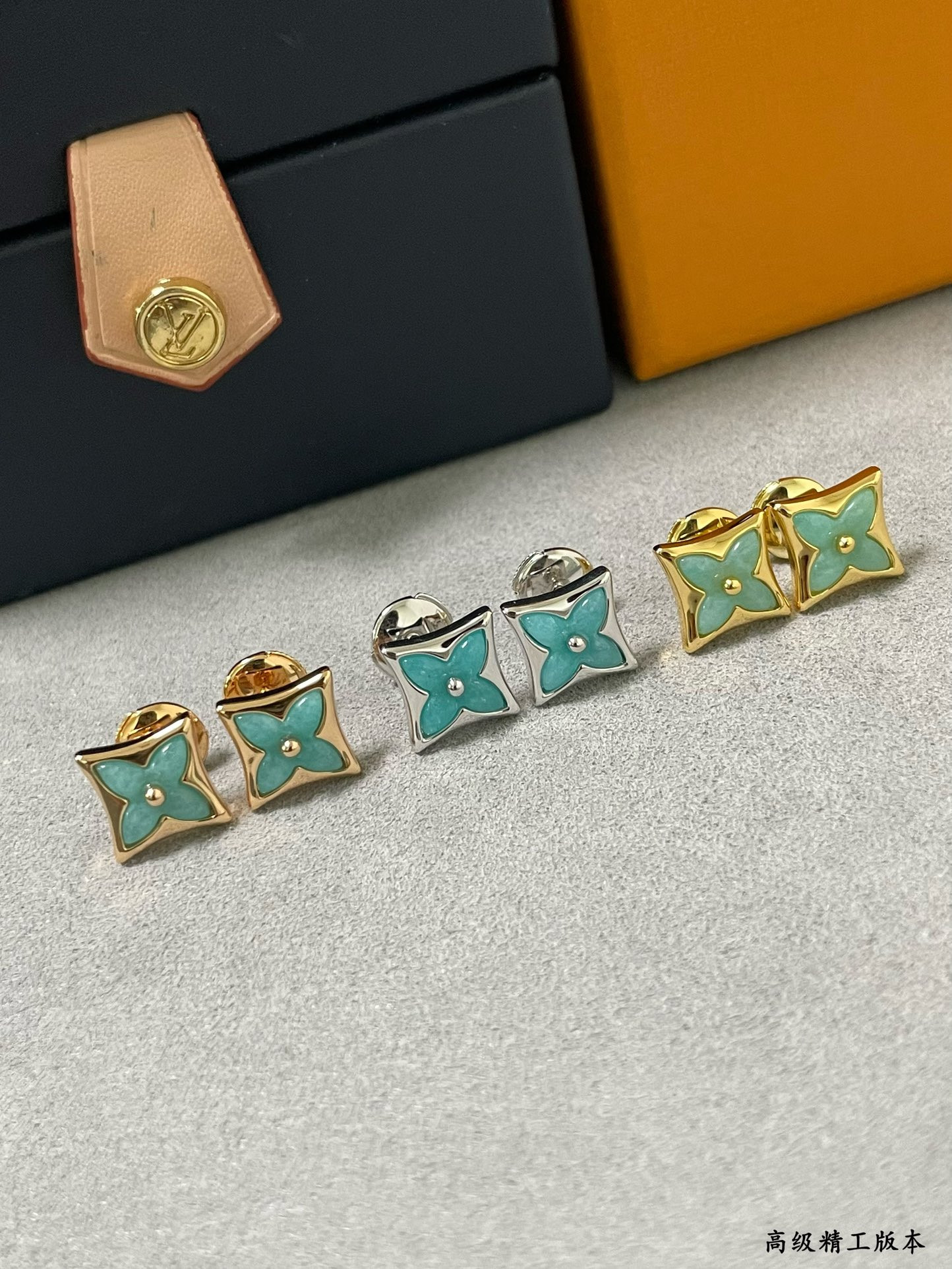 l0*is V*t0n amazonite square earrings