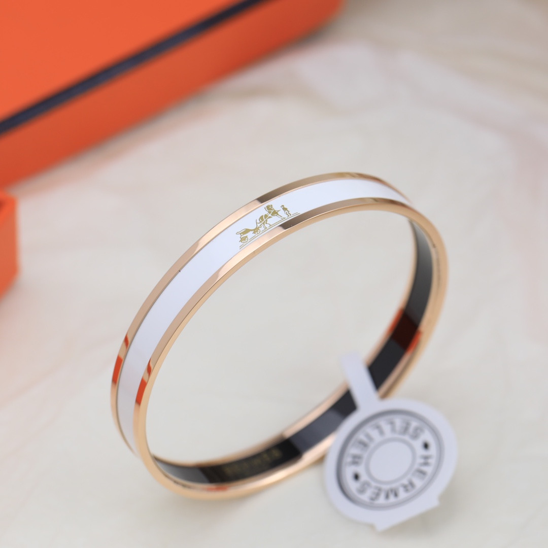 H**mes enamel bracelet(customized products cannot be returned or exchanged)