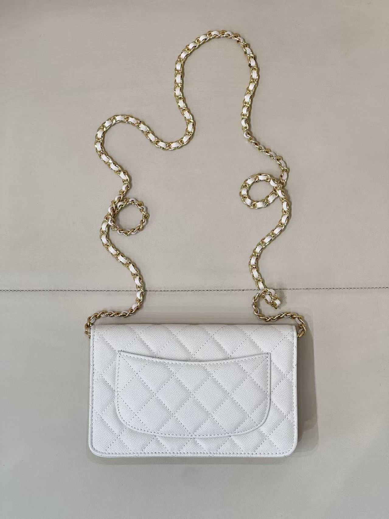 Ch*el woc classic wallet on chain 13x19cm