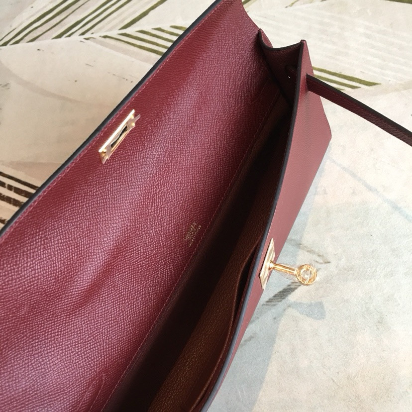 H**mes kelly cut 31cm epsom leather gold