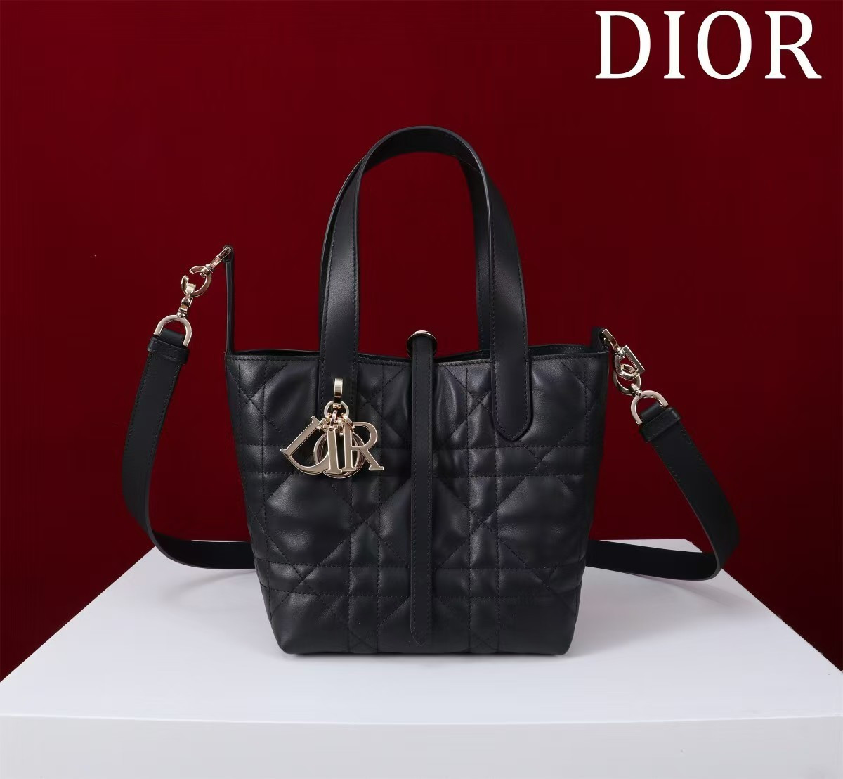 D*or small D*or toujours vertical tote bag 18.5 x 18.5 x 12 cm