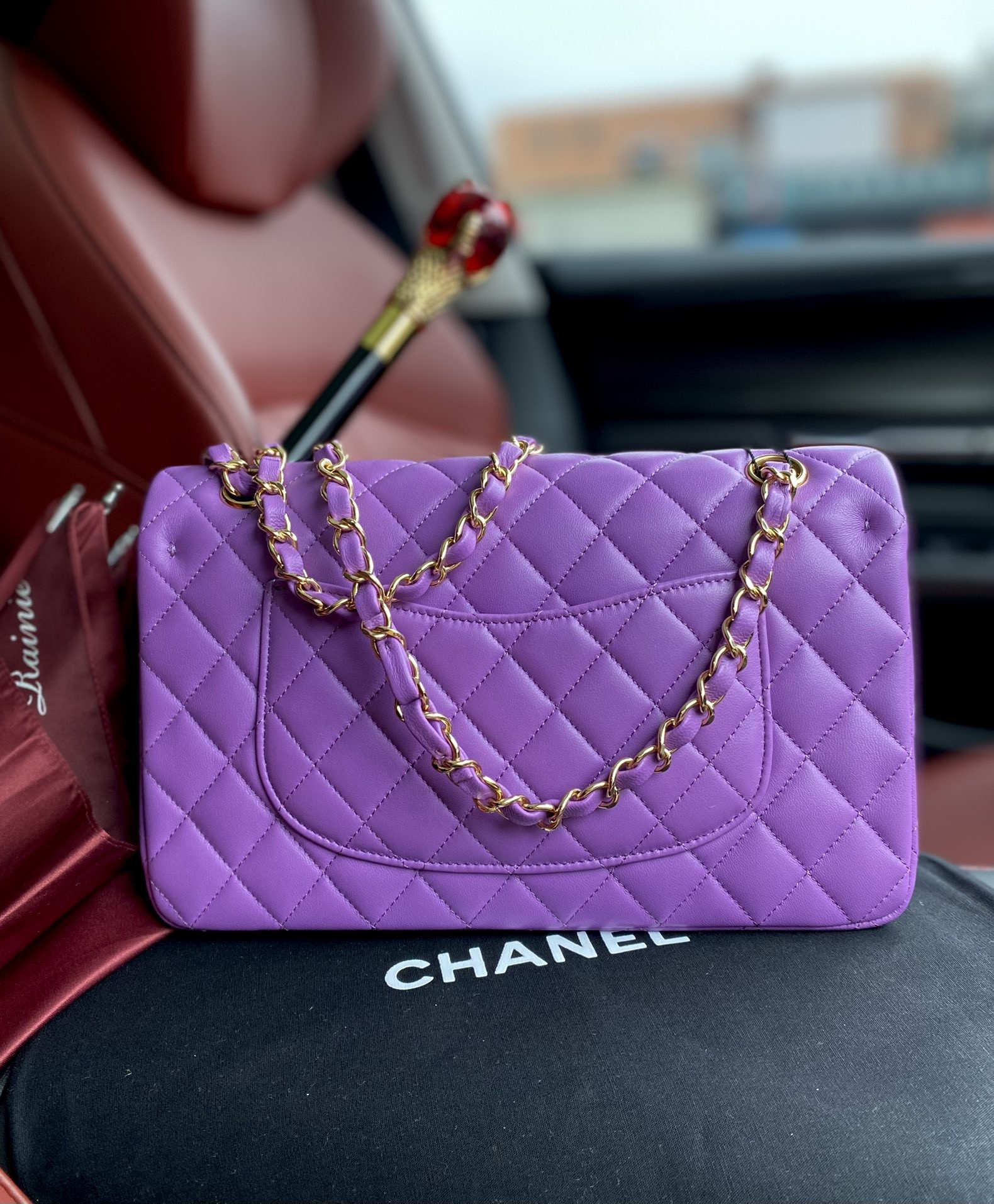 Ch*el classic flap bag 15.5x25.5x6.5cm