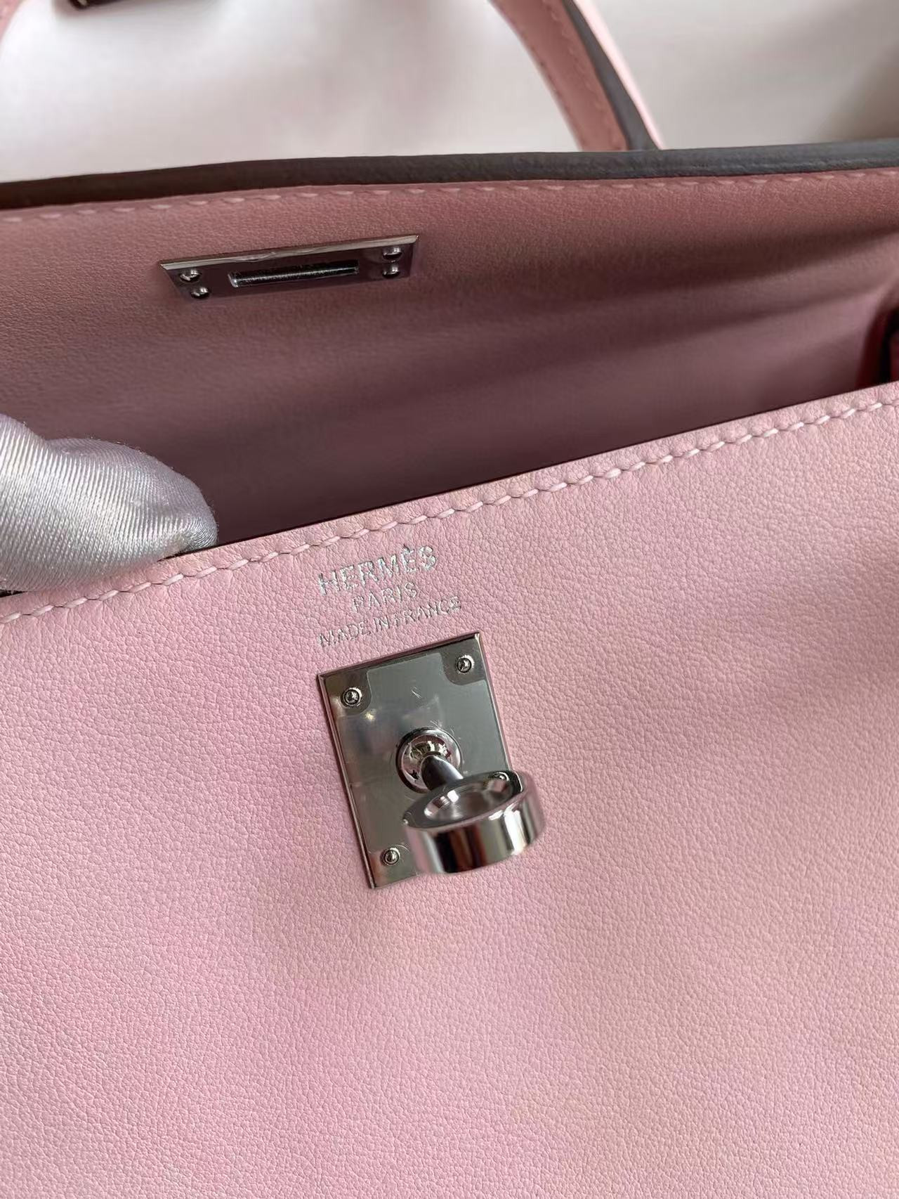 HERMÈS Kelly Silver-tone Hardware swift 25 28 (Customized, about 20days, no return no exchange)