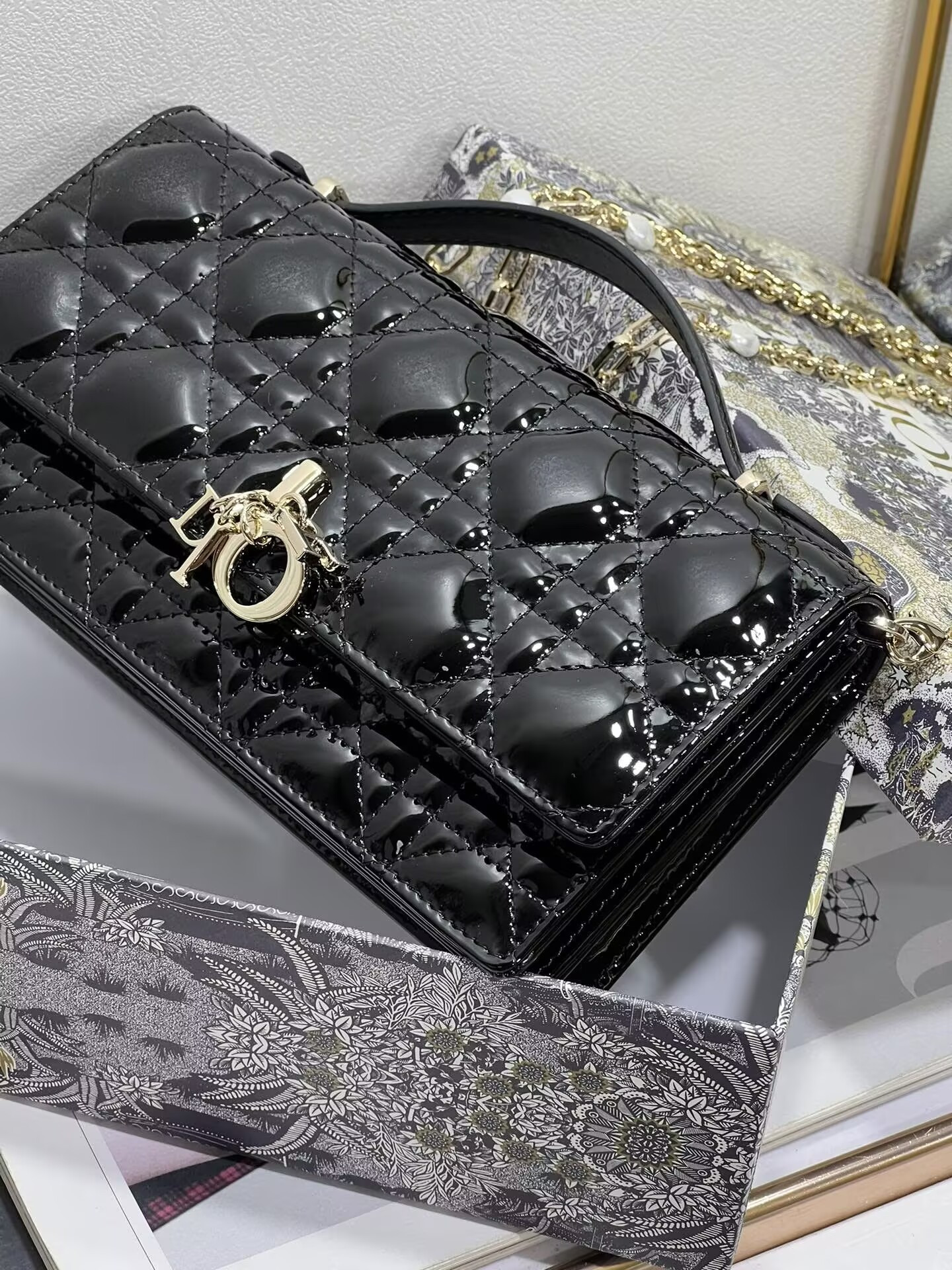miss D*or mini handbag 21x11.5x4.5cm