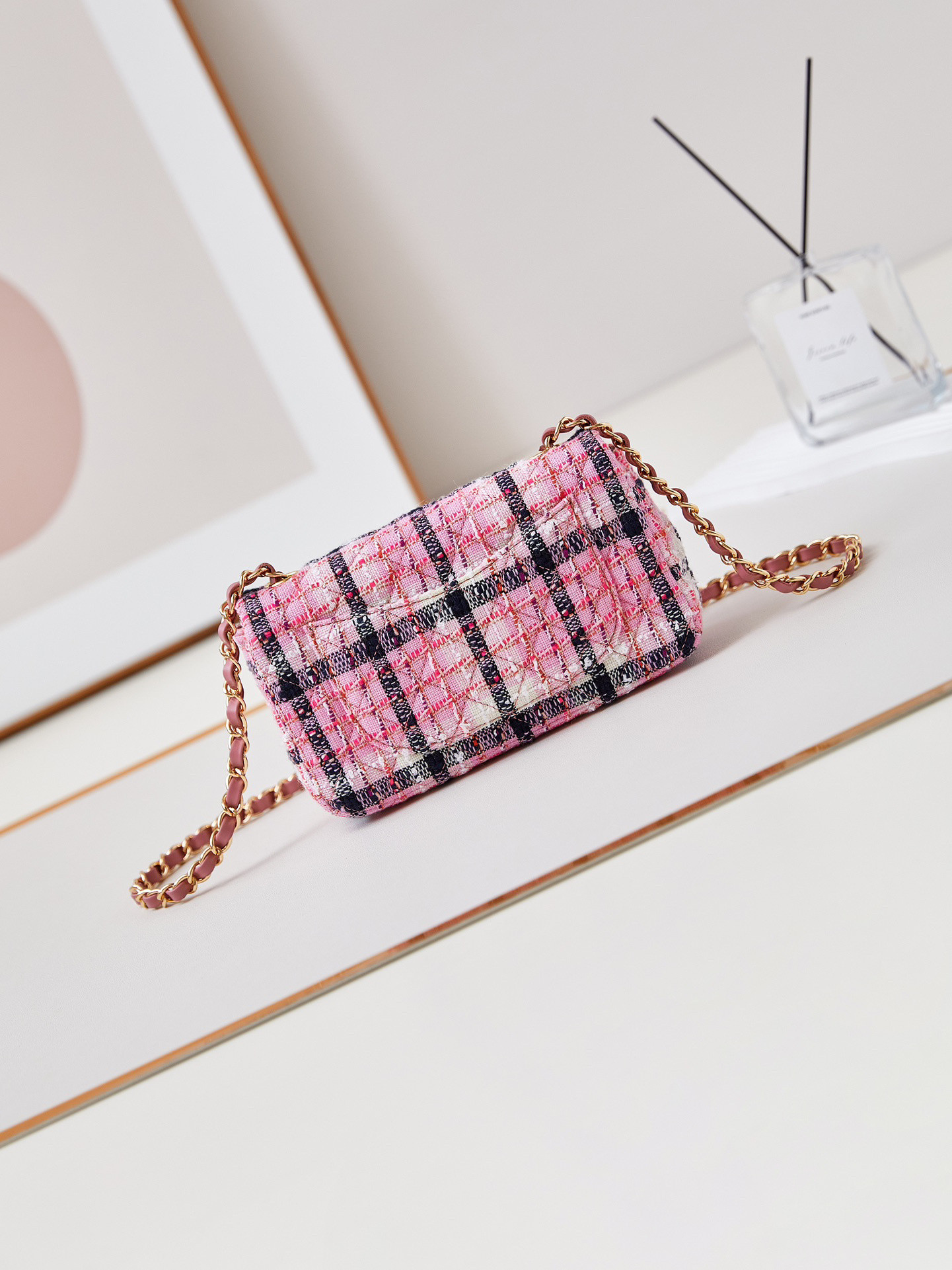 Ch*el mini classic handbag 12 × 20 × 6 cm