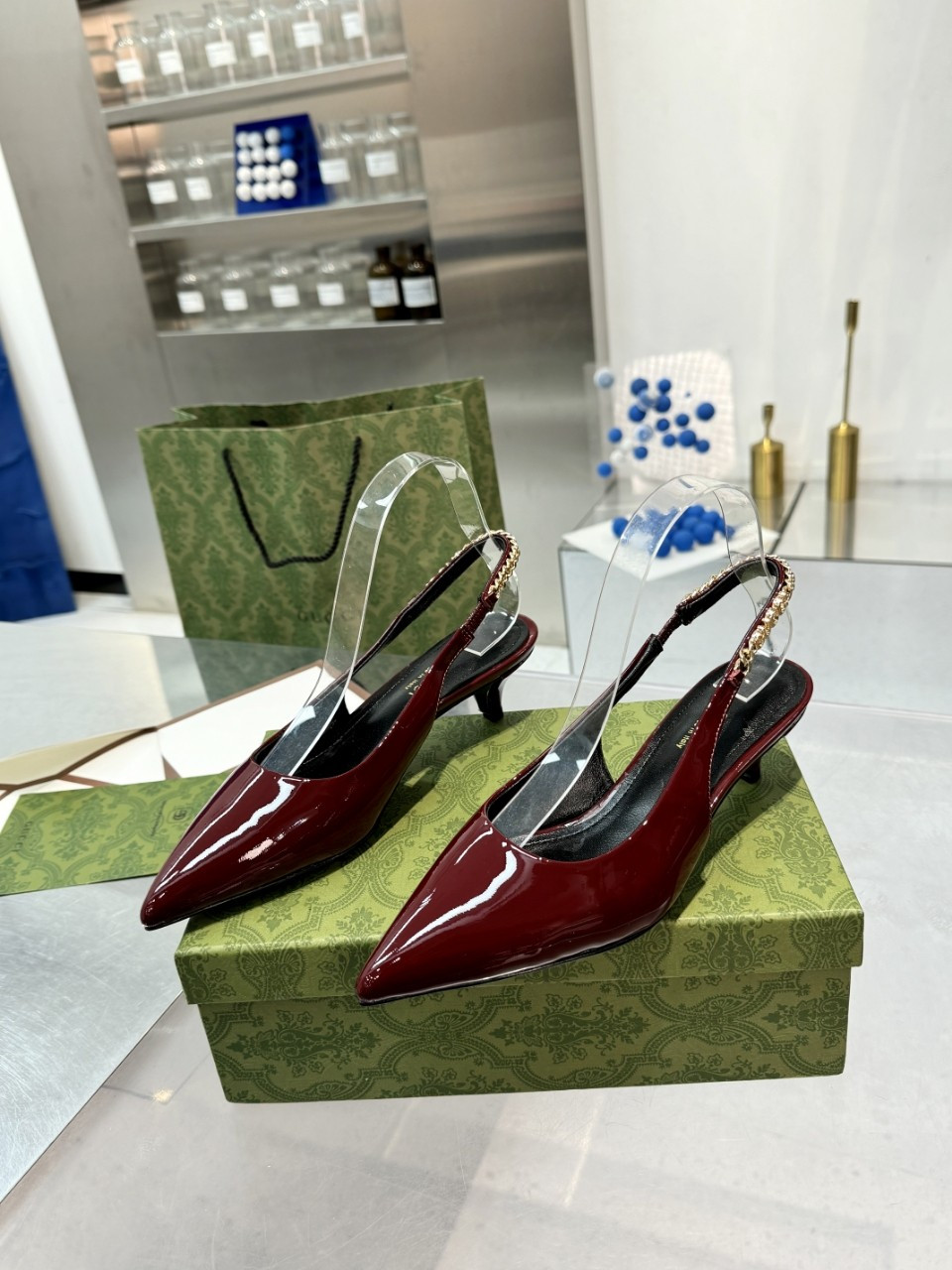 G*u*i signoria slingback pump mid-heel shoes