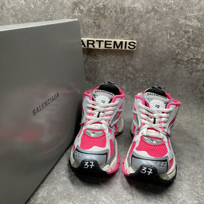 Ba*len*cia*ga wmns runner sneaker white neon pink