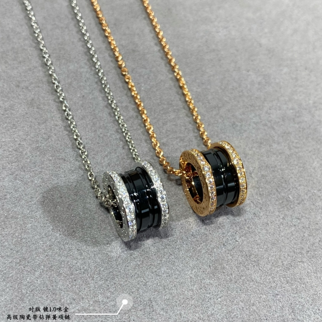 B*l*ai large ceramic spring with drill necklace