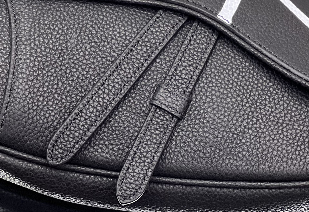 ch**an D*or x shawn stussy grained calfskin saddle 26 x 19 x 4.5 cm