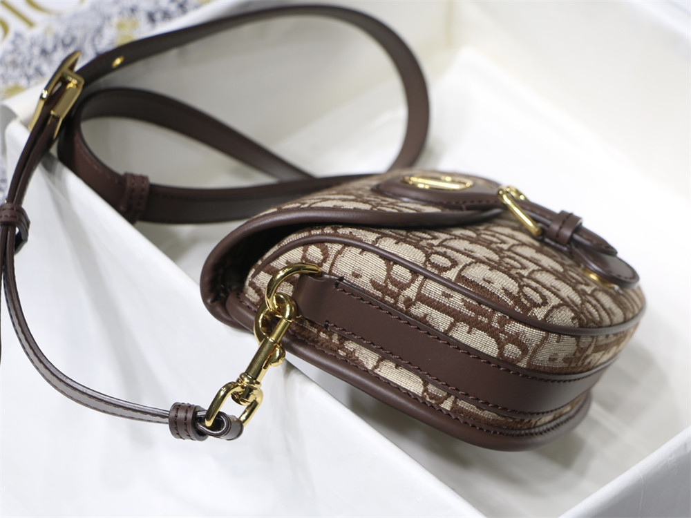 medium D*or bobby bag brown D*or oblique jacquard