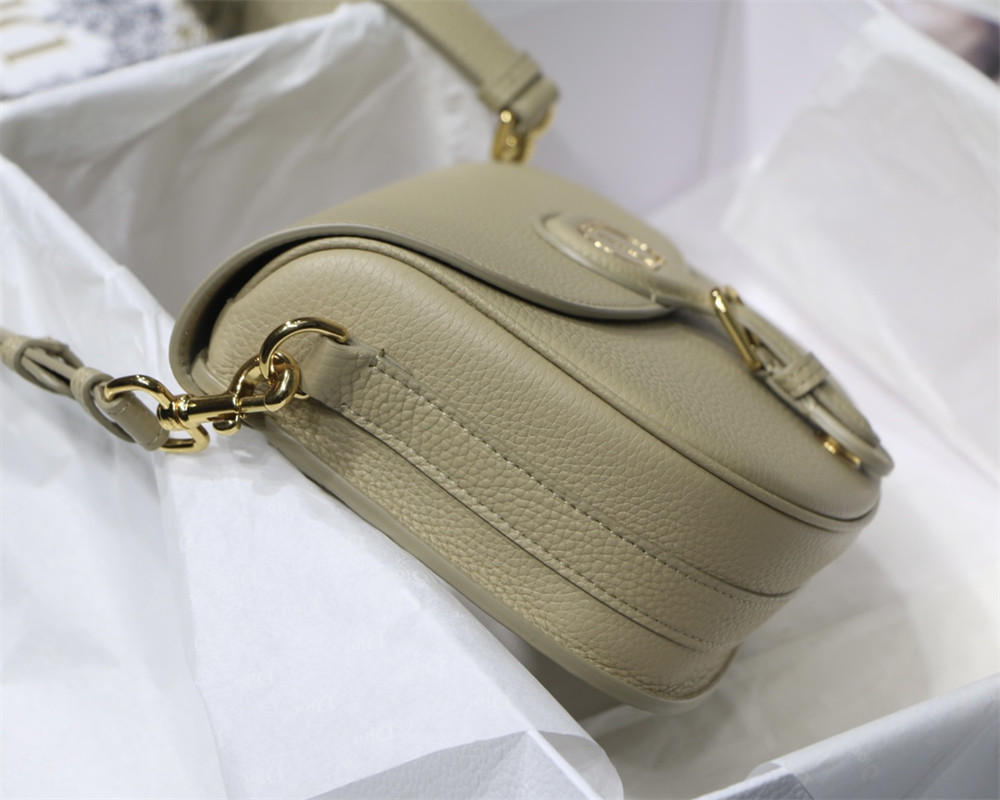 medium D*or bobby bag apricot grained calfskin