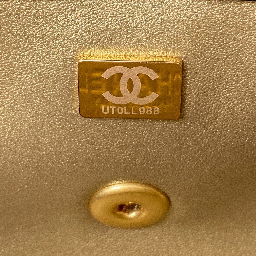Ch*el mini flap bag 4.7 × 7.8 × 2.3 in