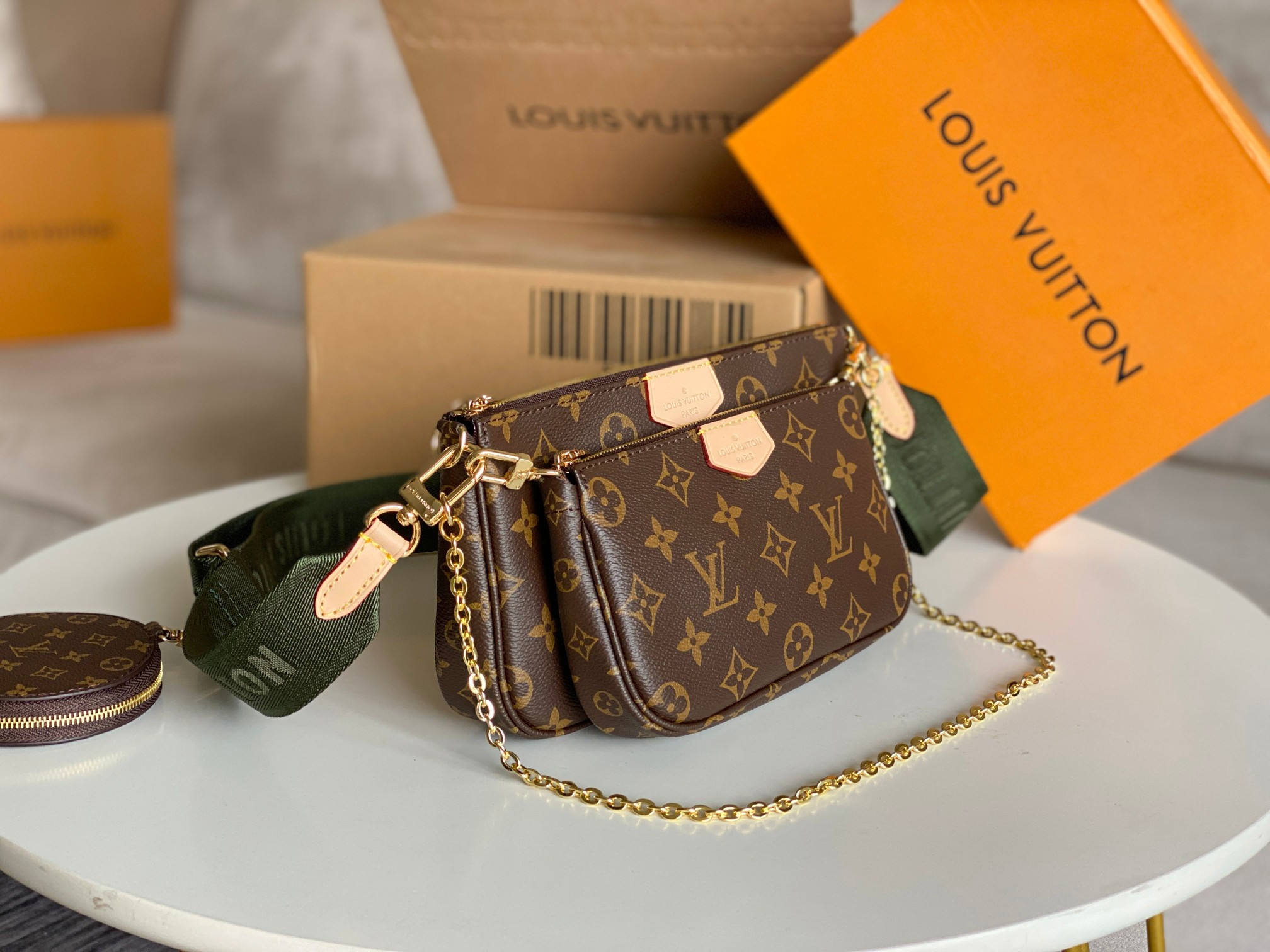 l0*is V*t0n m44813 multi pochette accessoires 9.4 x 5.3 x 1.6 inches