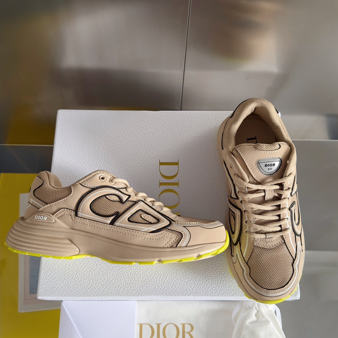 ua D*or b30 sneaker beige mesh and technical fabric