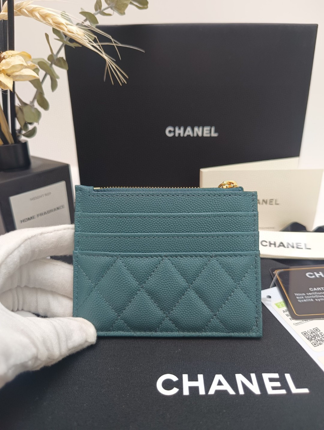Ch*el card holder 9x11.5cm