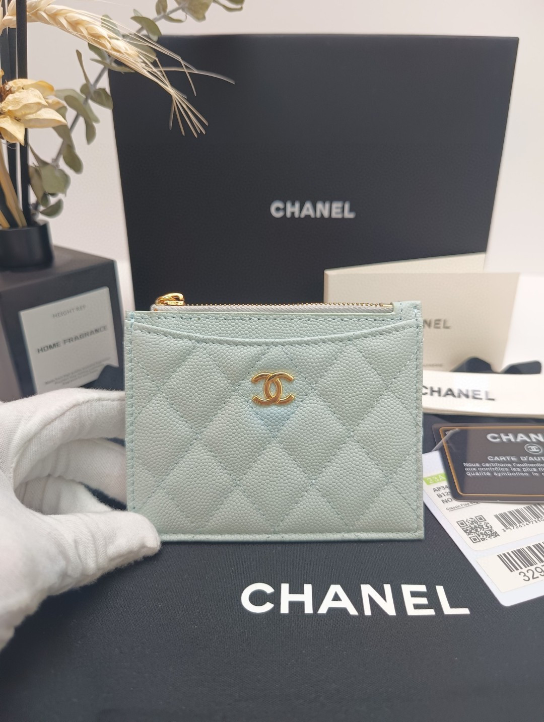 Ch*el card holder 9x11.5cm