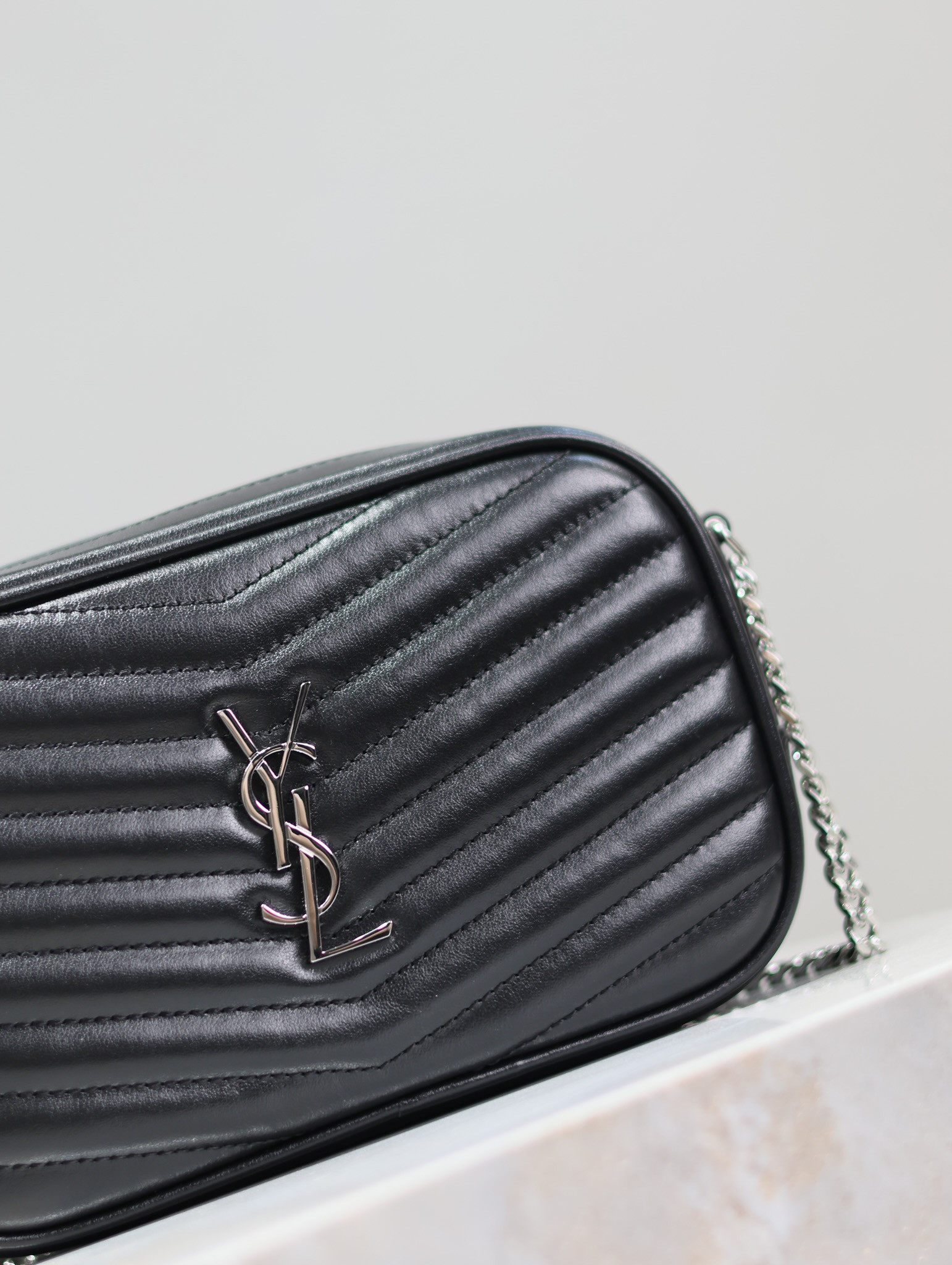 Y*L mini lou in quilted leather 7.5 x 4.1 x 2 inches
