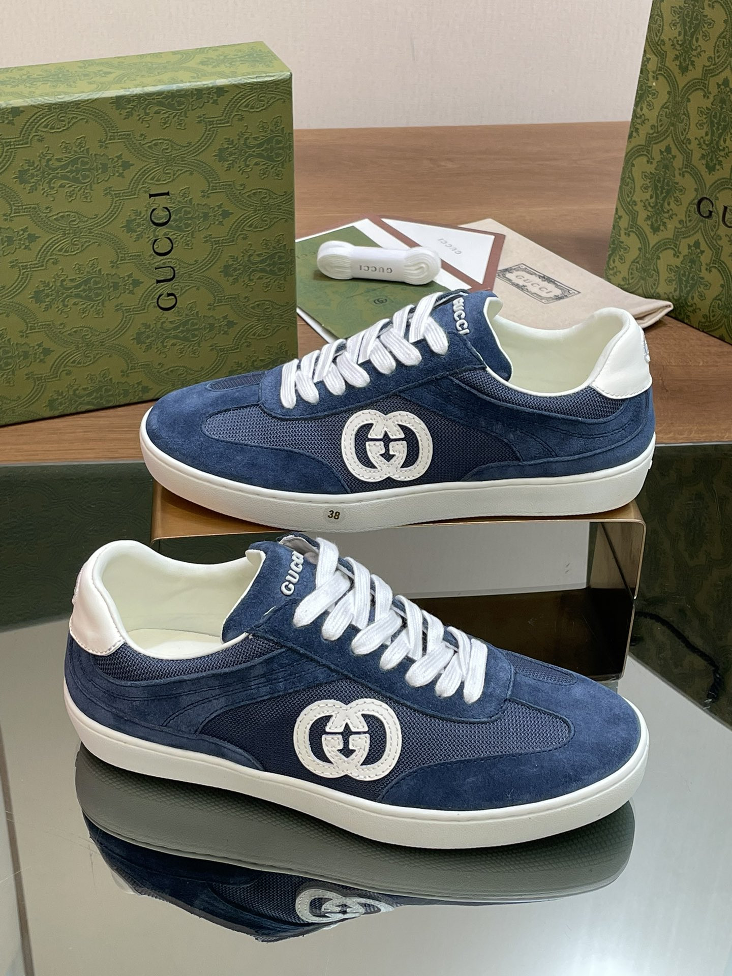 ua G*u*i interlocking g sneaker blue
