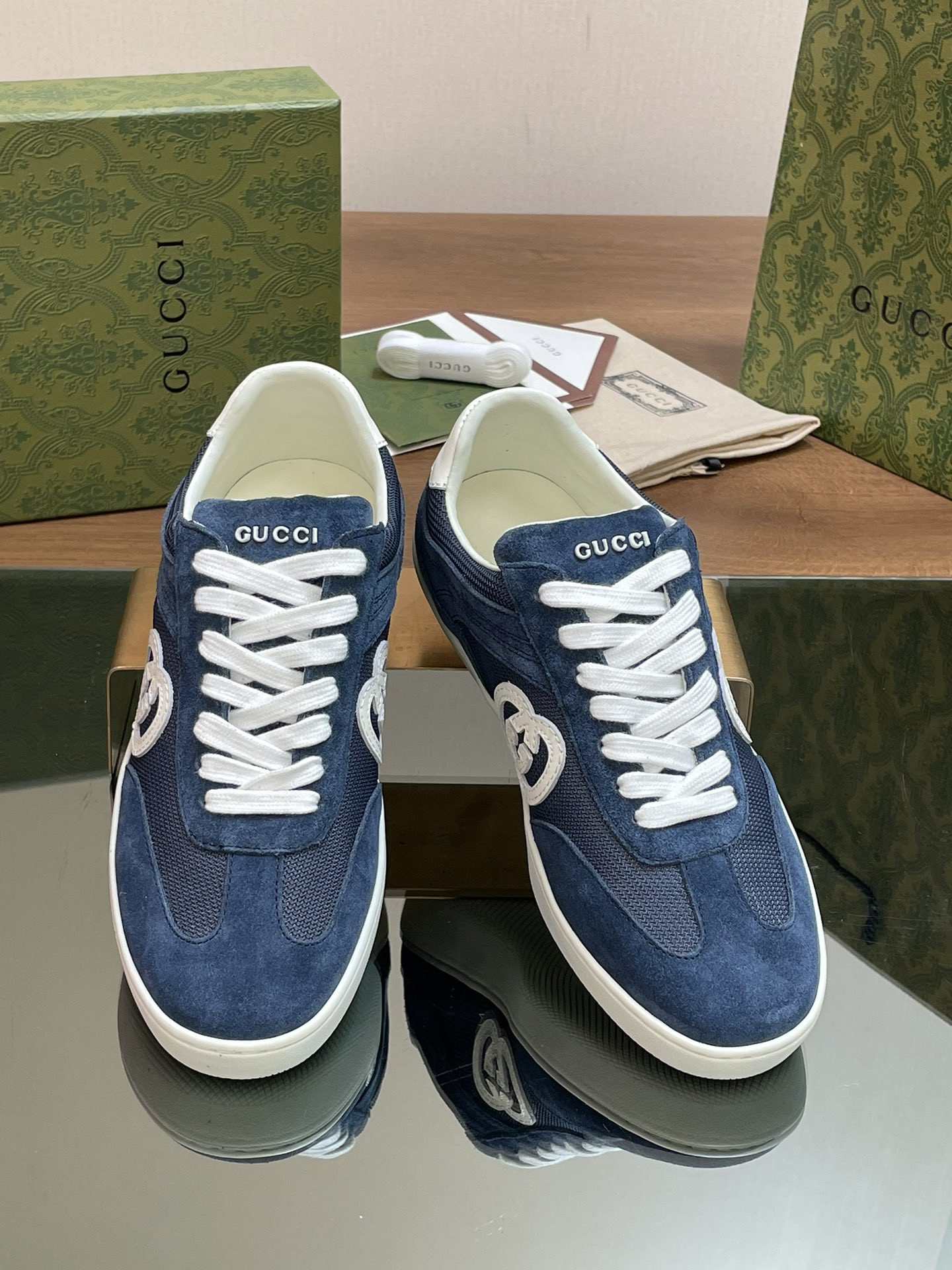 ua G*u*i interlocking g sneaker blue