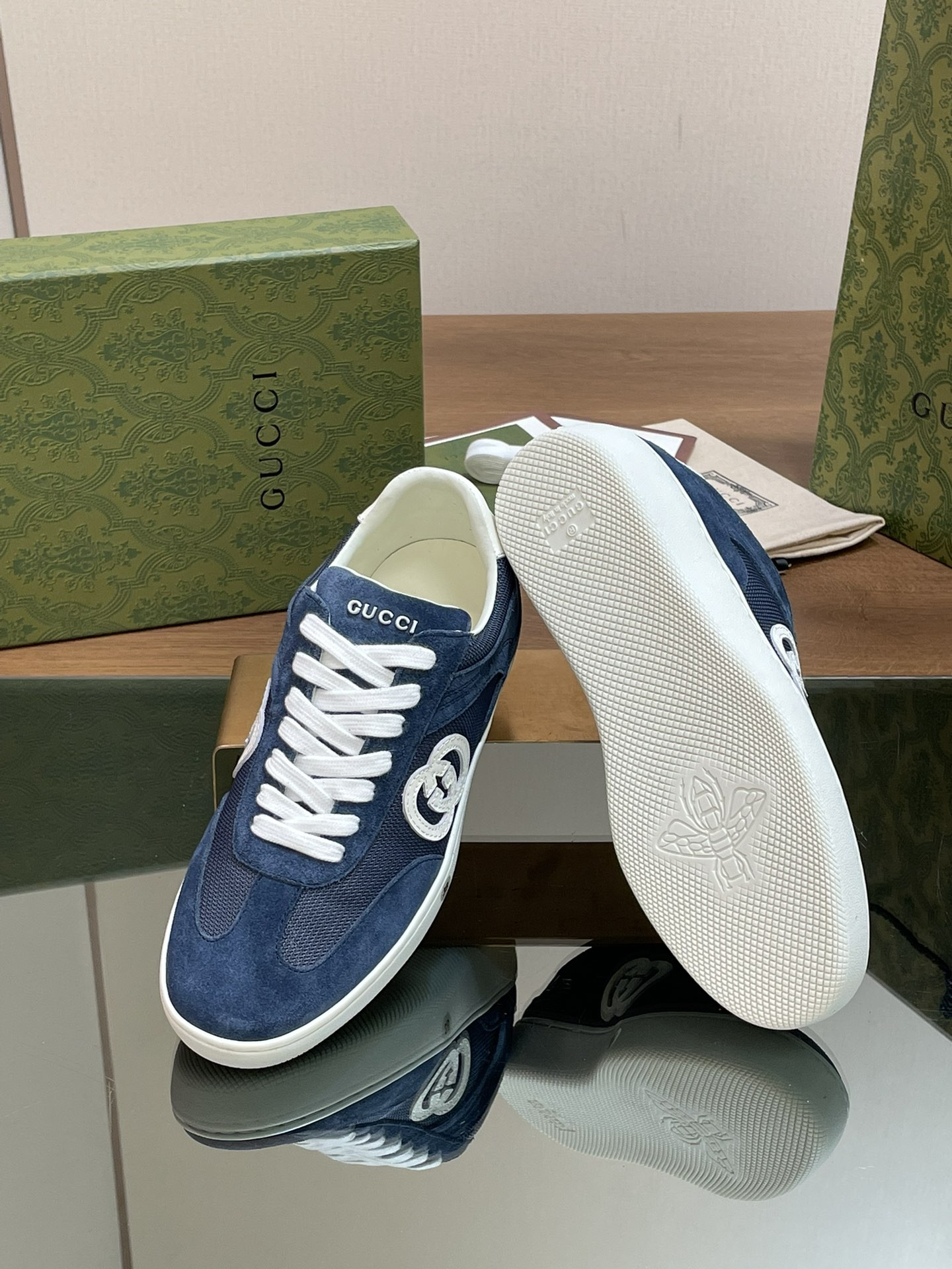 ua G*u*i interlocking g sneaker blue