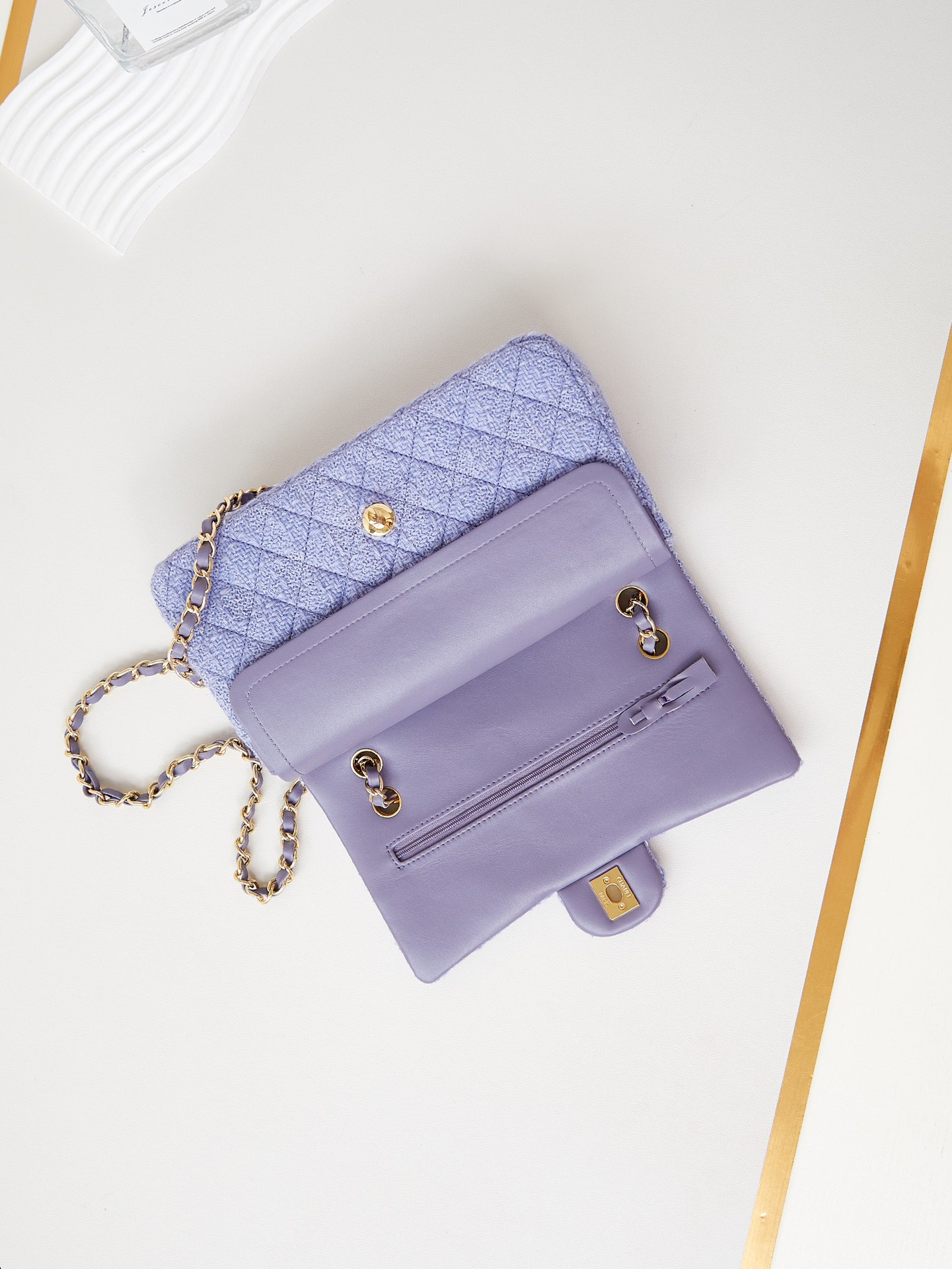 Ch*el classic flap bag 15.5×25.5×6.5cm