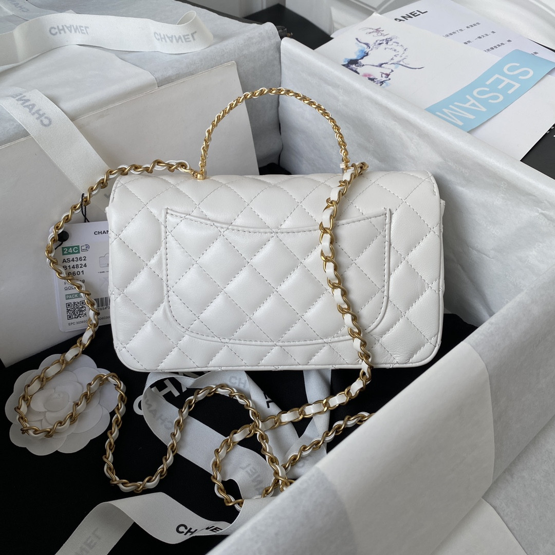 MINI FLAP BAG WITH TOP HANDLE 24C 12x20x6cm