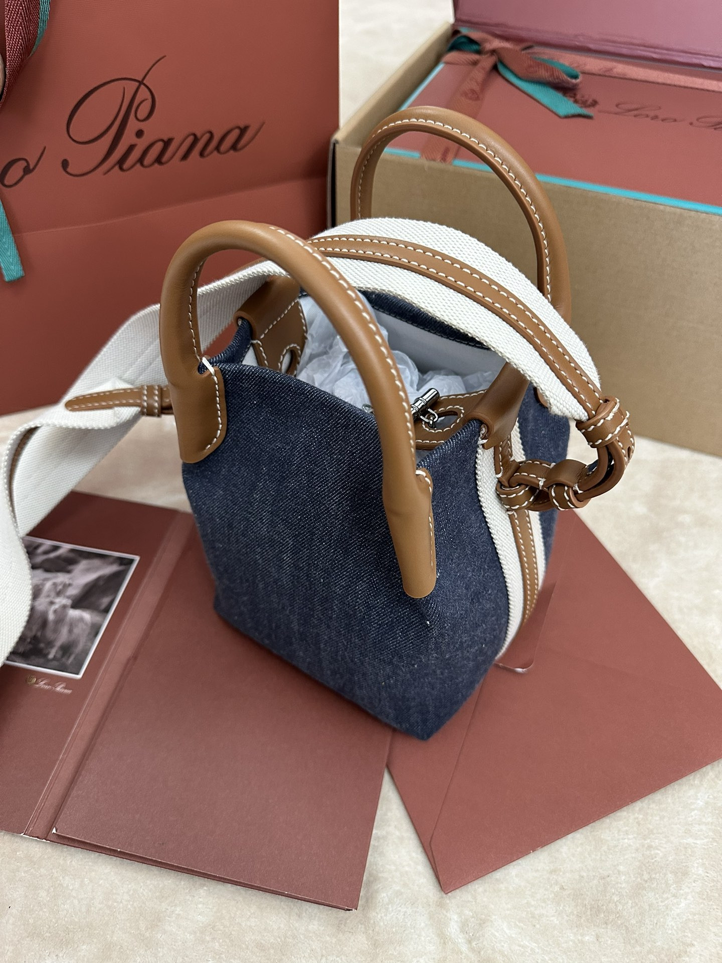 L**o p*ana micro bale cotton bag 23x16x14cm