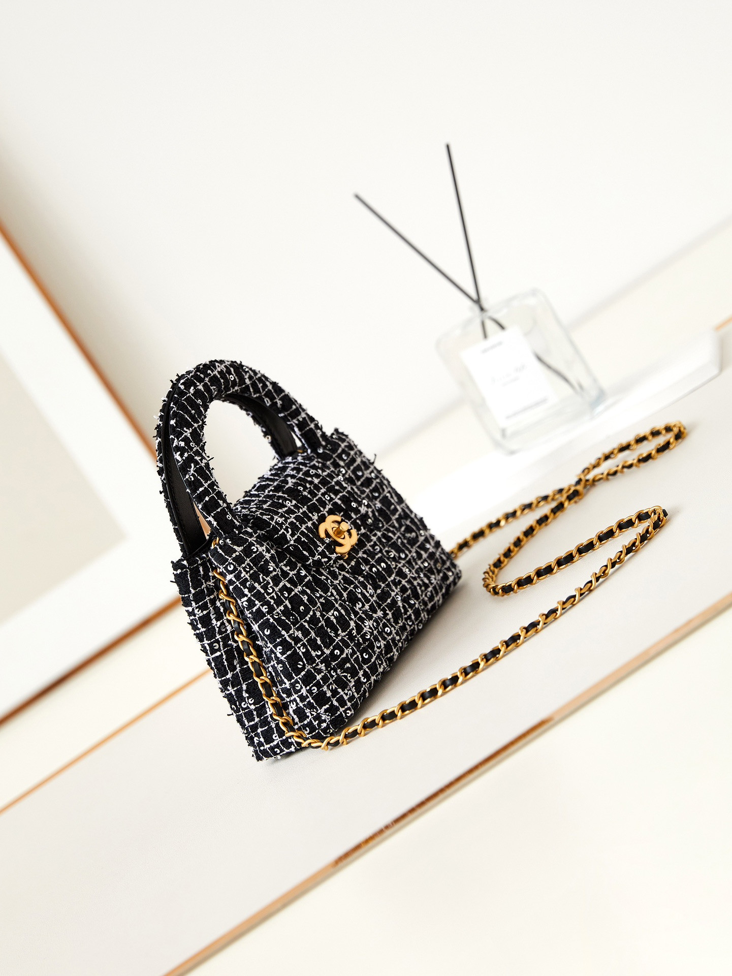 Ch*el 23k kelly 19x13x7cm