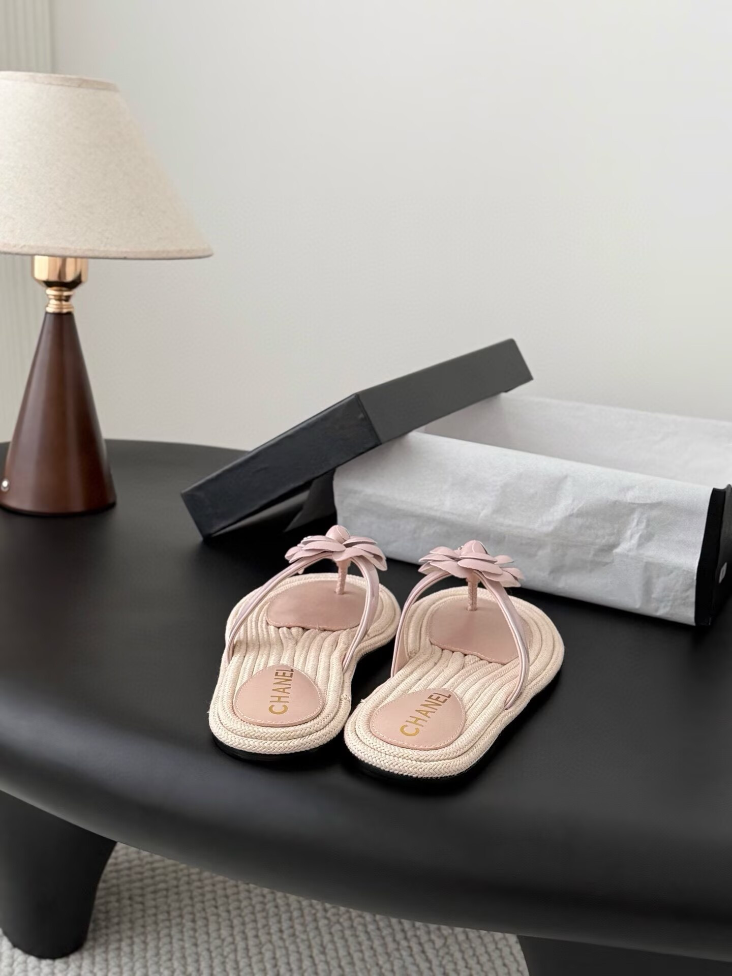 UA Chanel Thongs Slides