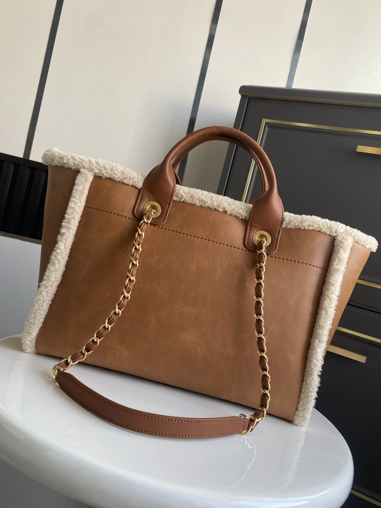 Chanel Deauville Tote Shopping Bag 33cm