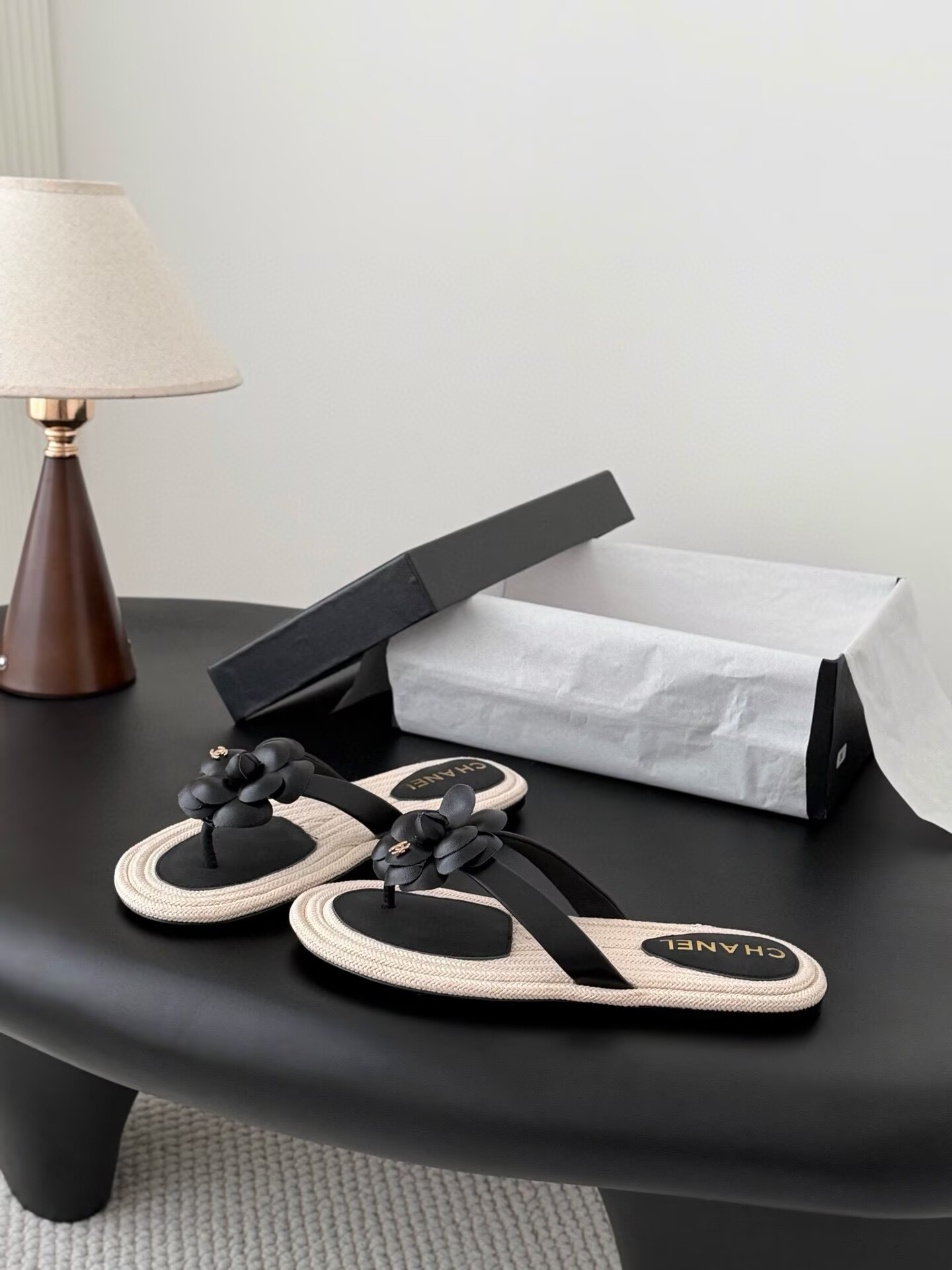 UA Chanel Thongs Slides