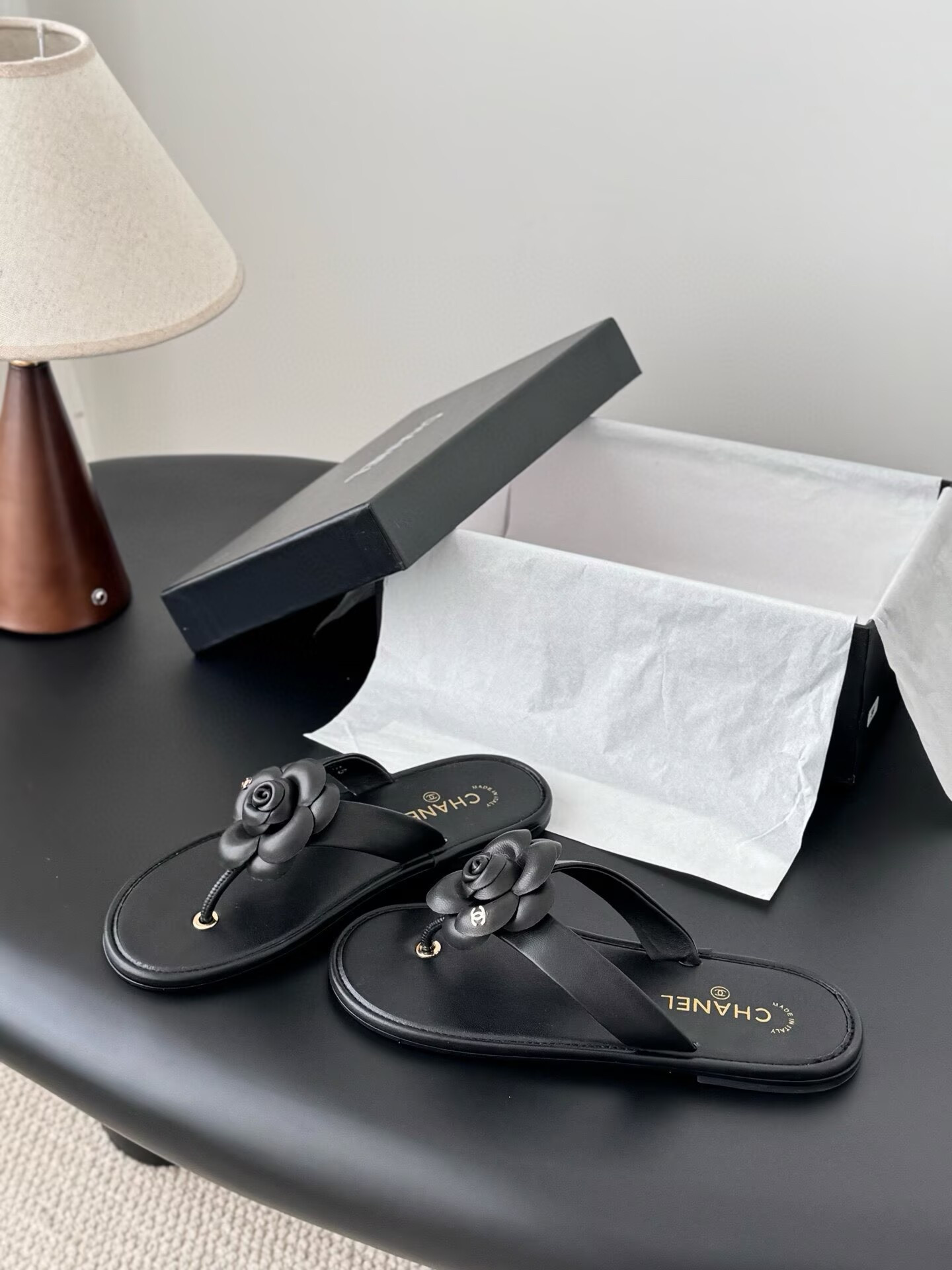 UA Chanel Thongs Slides