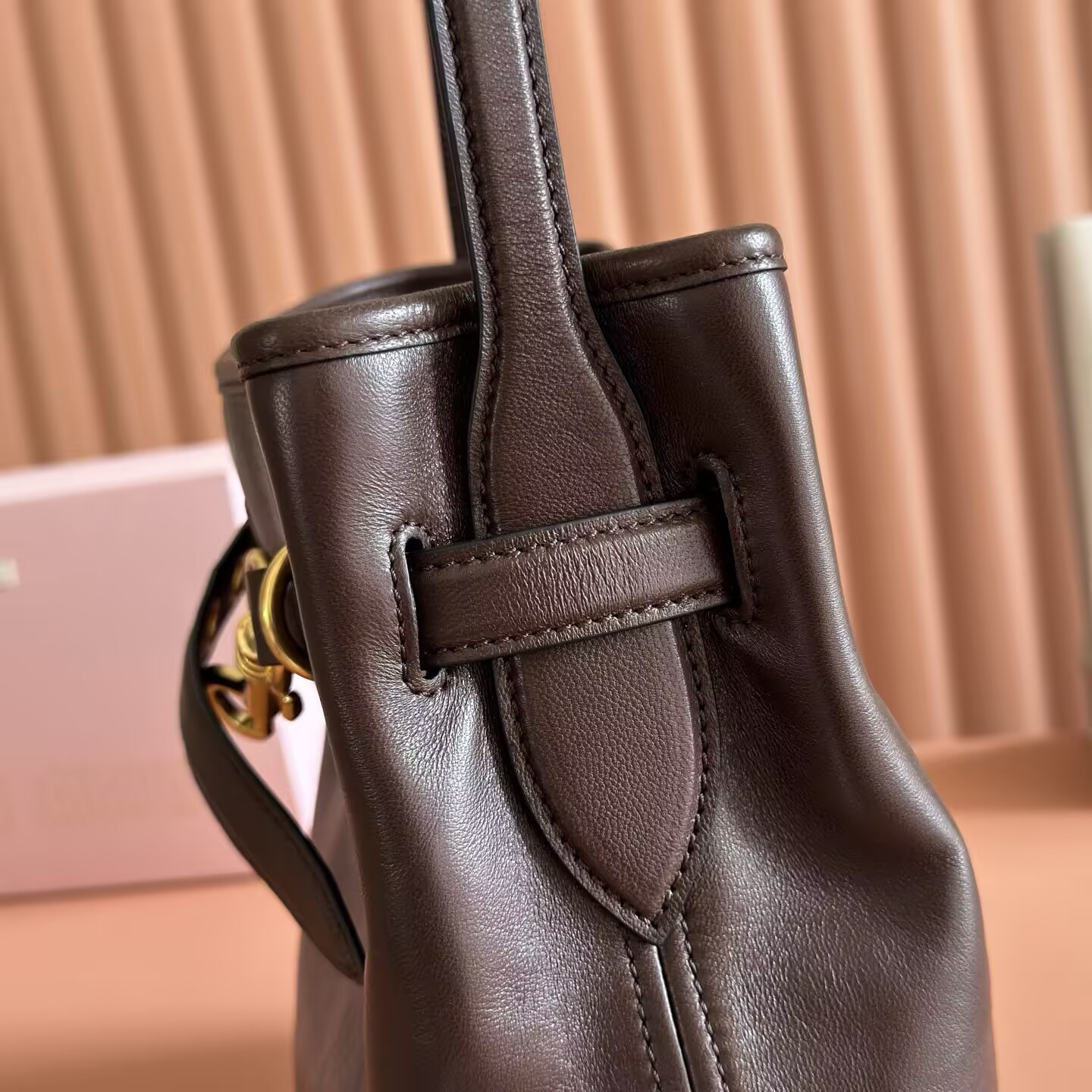 M1v M1v aventure nappa leather bucket bag 31x30x13cm