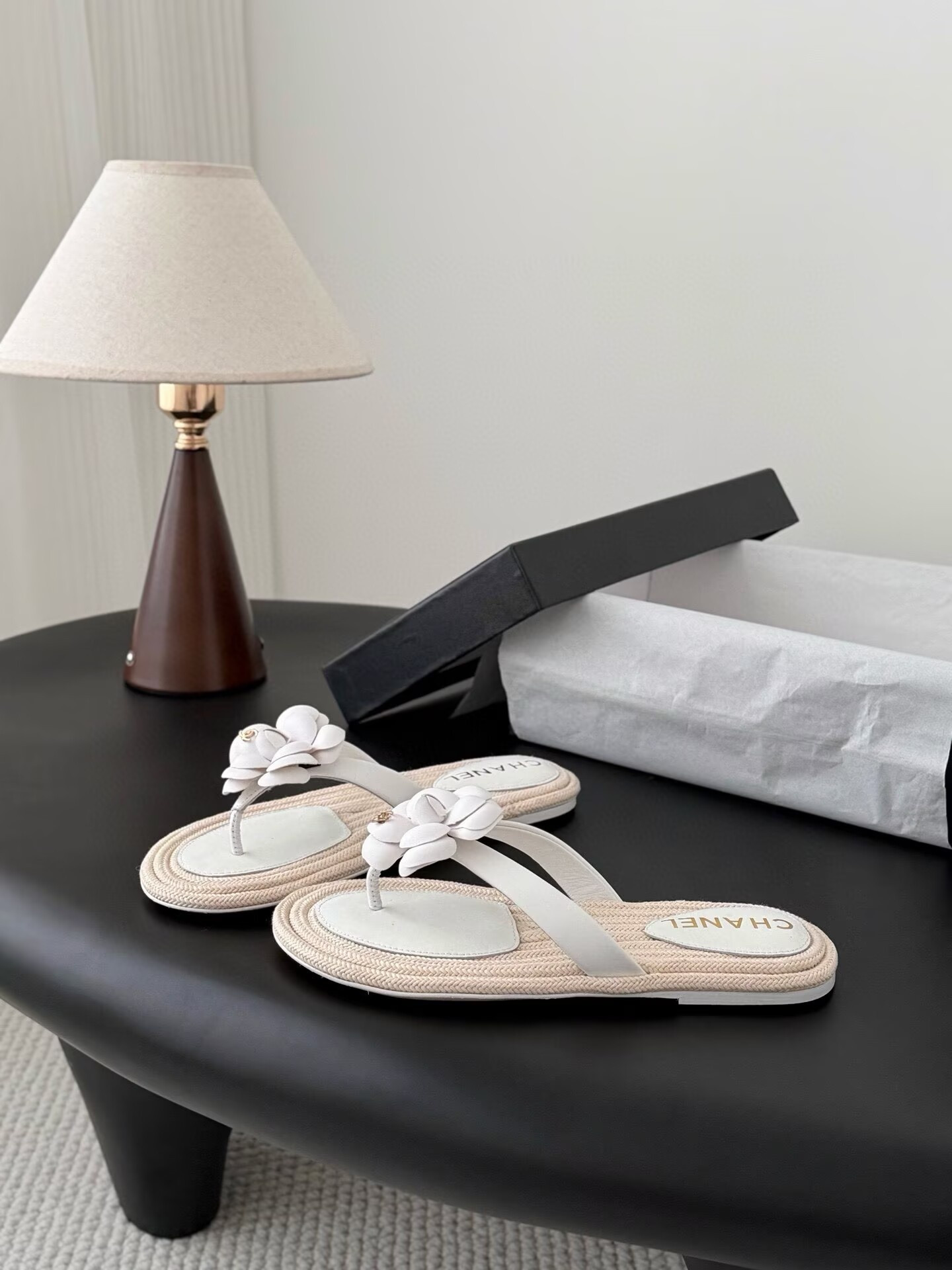 UA Chanel Thongs Slides