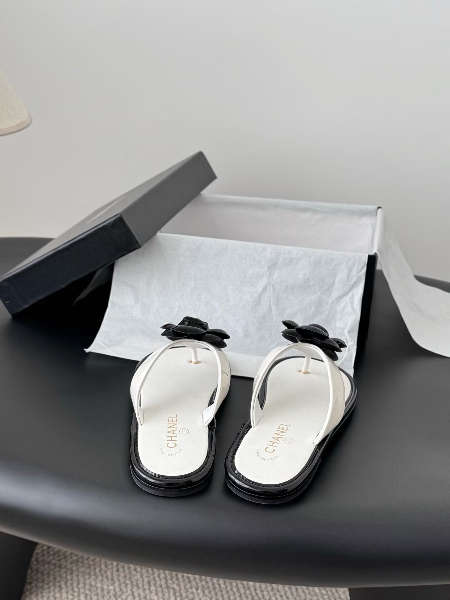UA Chanel Thongs Slides