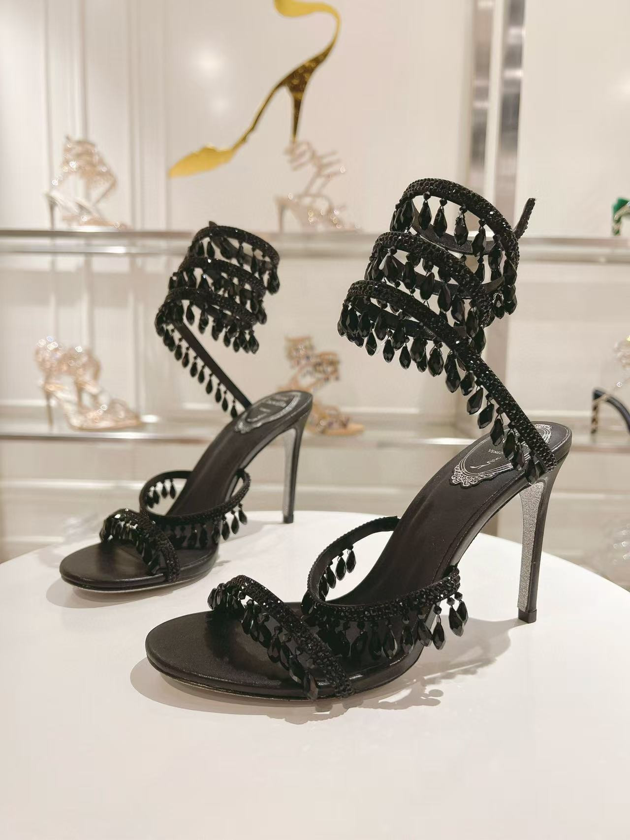 UA RENÉ CAOVILLA CHANDELIER SANDAL 95mm