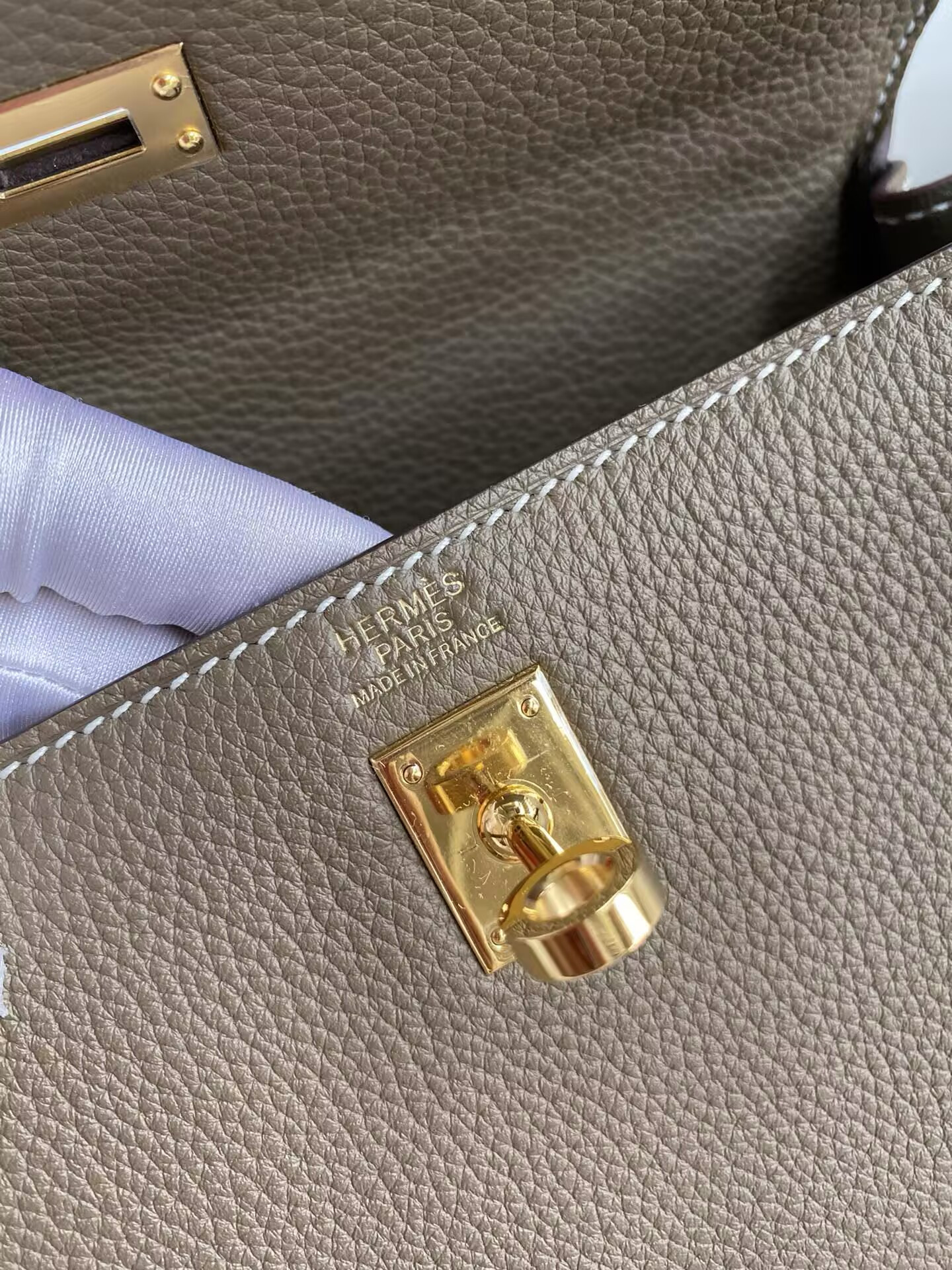 HERMÈS Kelly Silver-tone Hardware 25 28