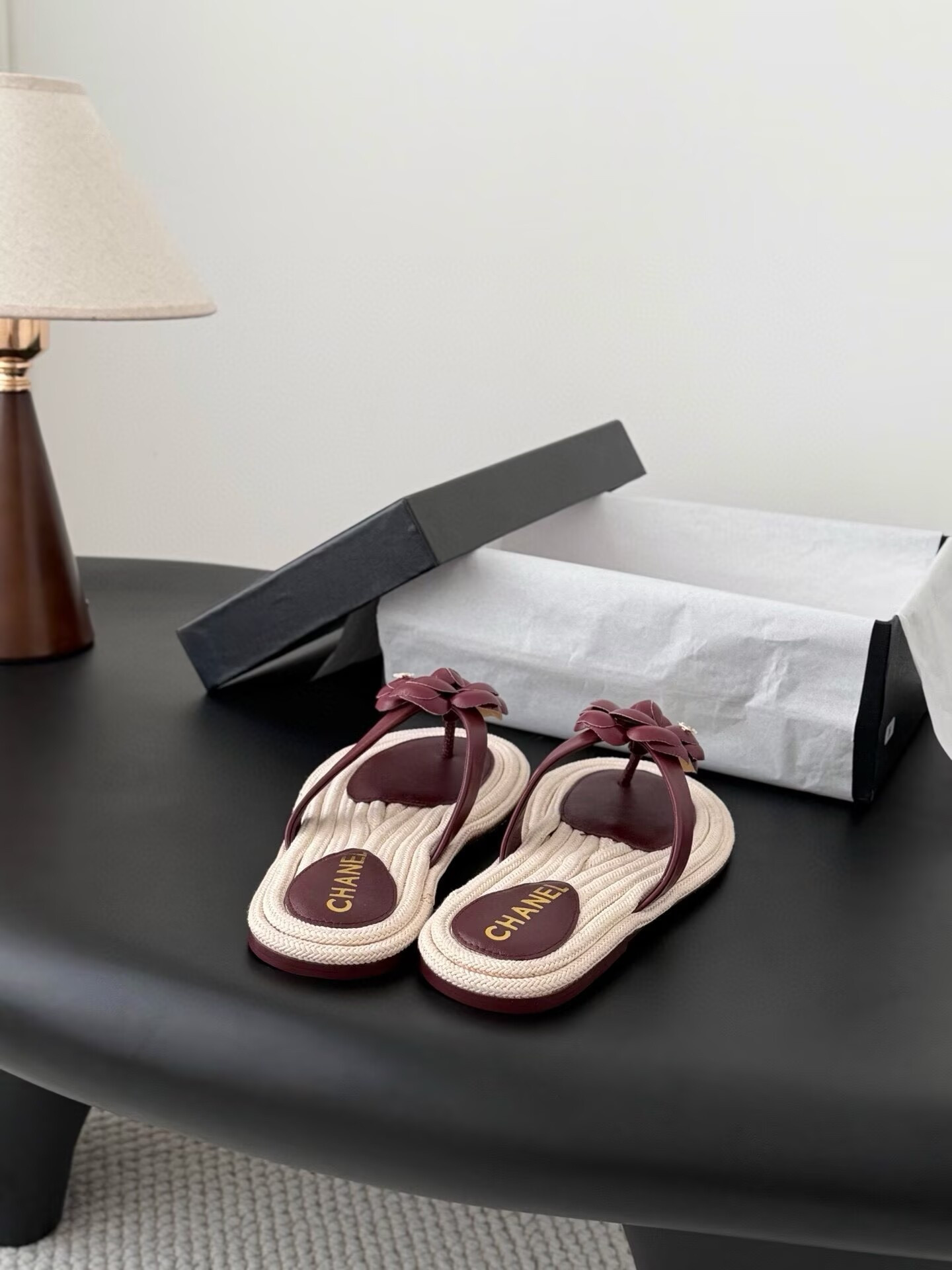 UA Chanel Thongs Slides