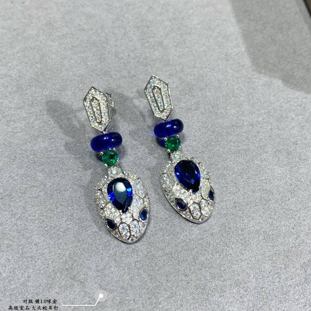 Bv1g*ai Big Head Snake Earrings