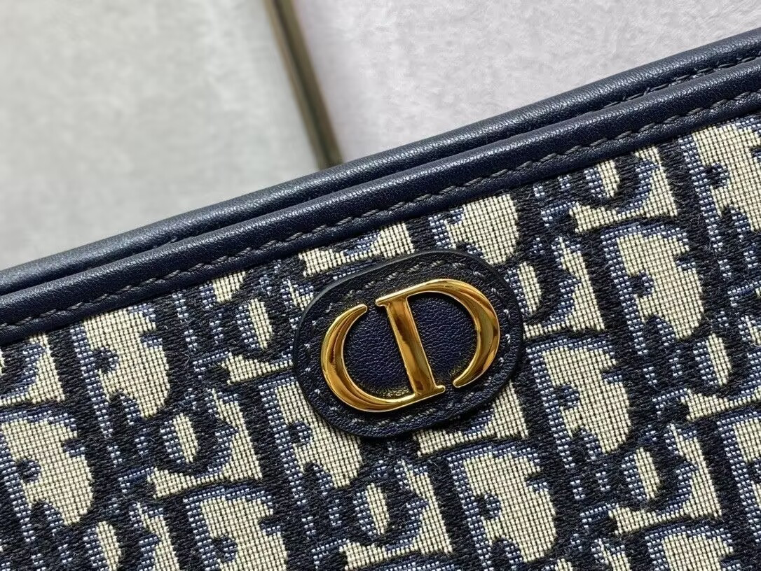 D10r 30 Montaigne Dea Pouch Blue D10r Oblique Jacquard 26x19.5x7cm