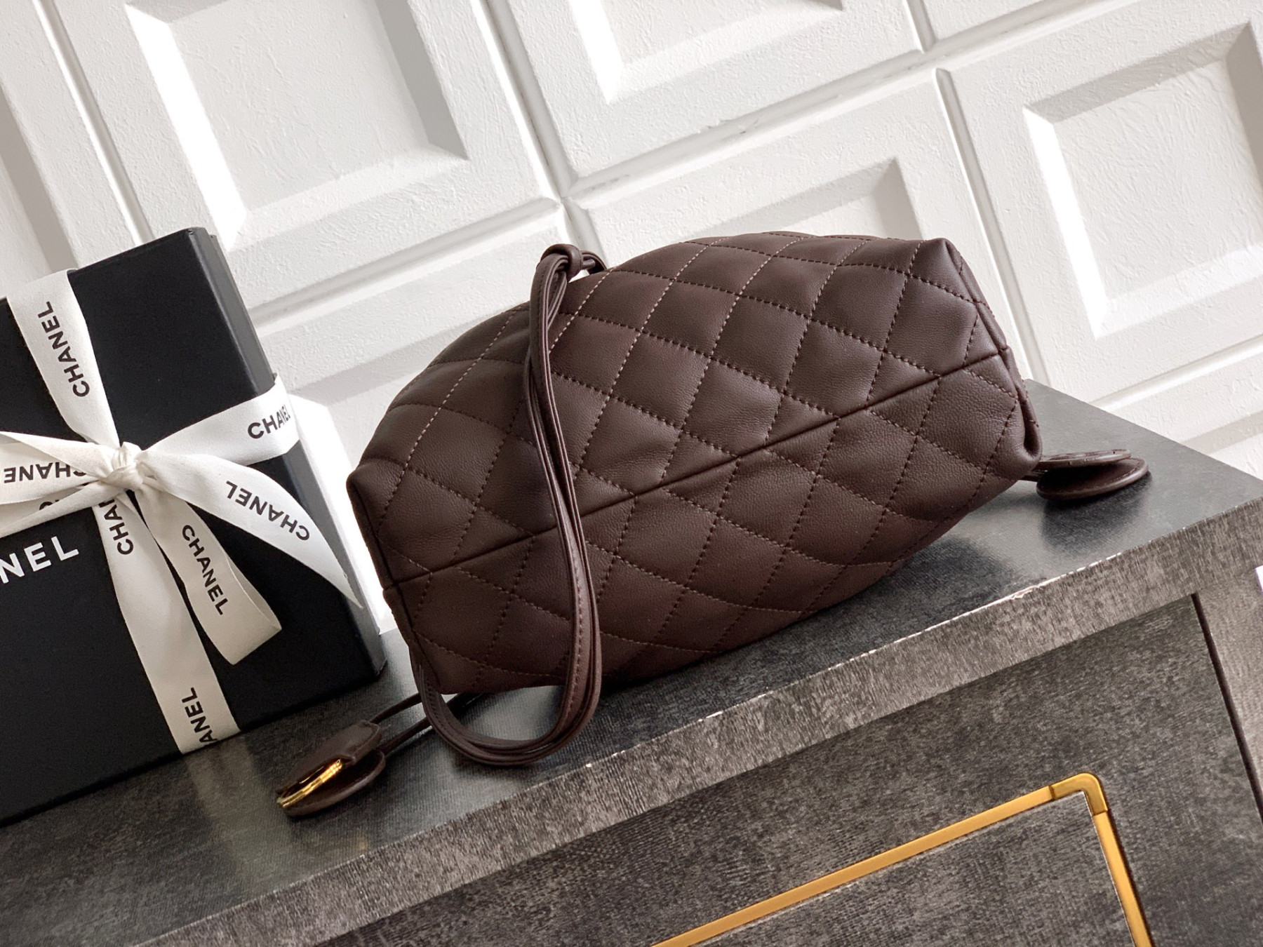 Chanel Clutch with Leather Strap AP5227 17x22x8cm