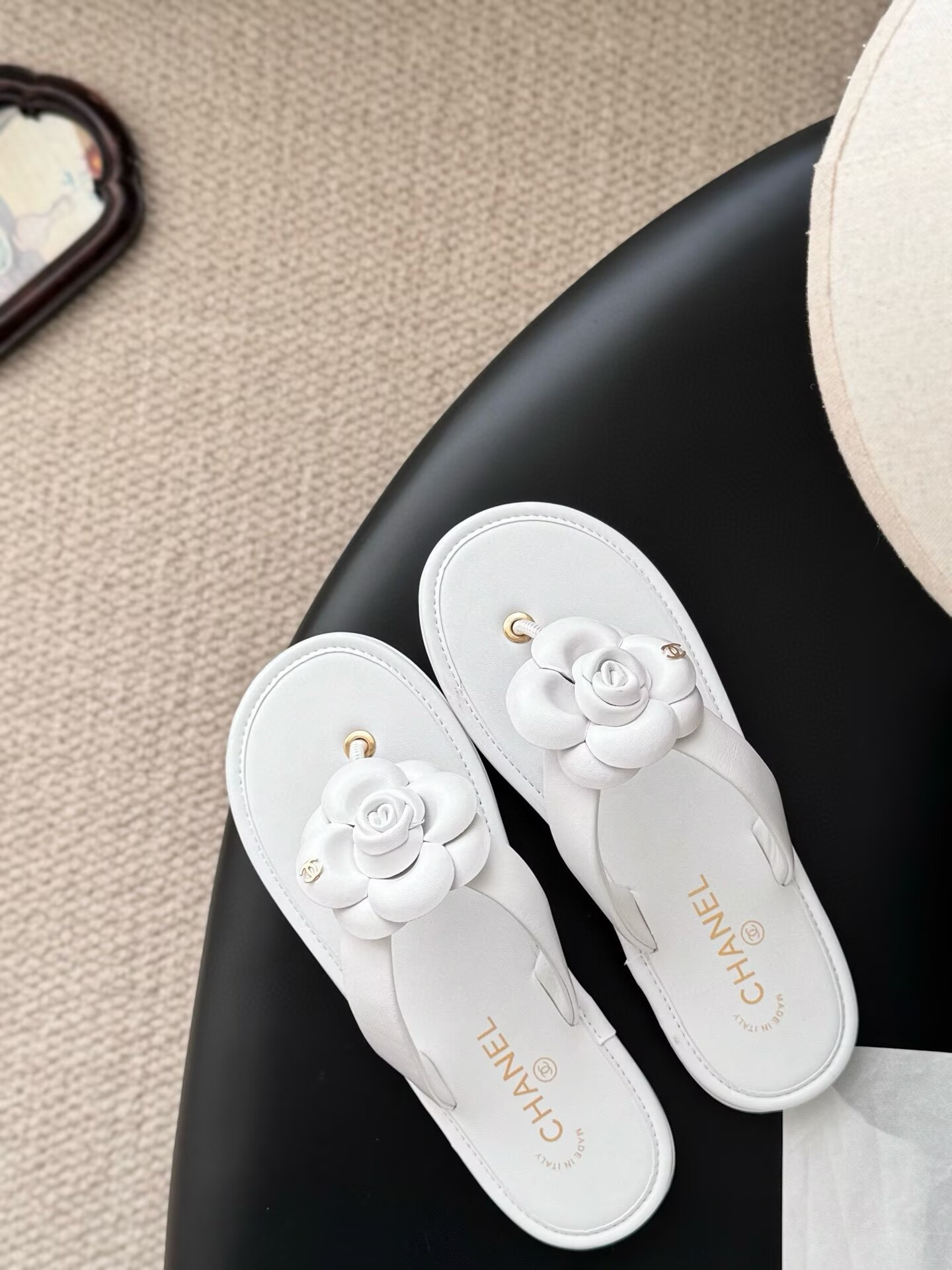 UA Chanel Thongs Slides