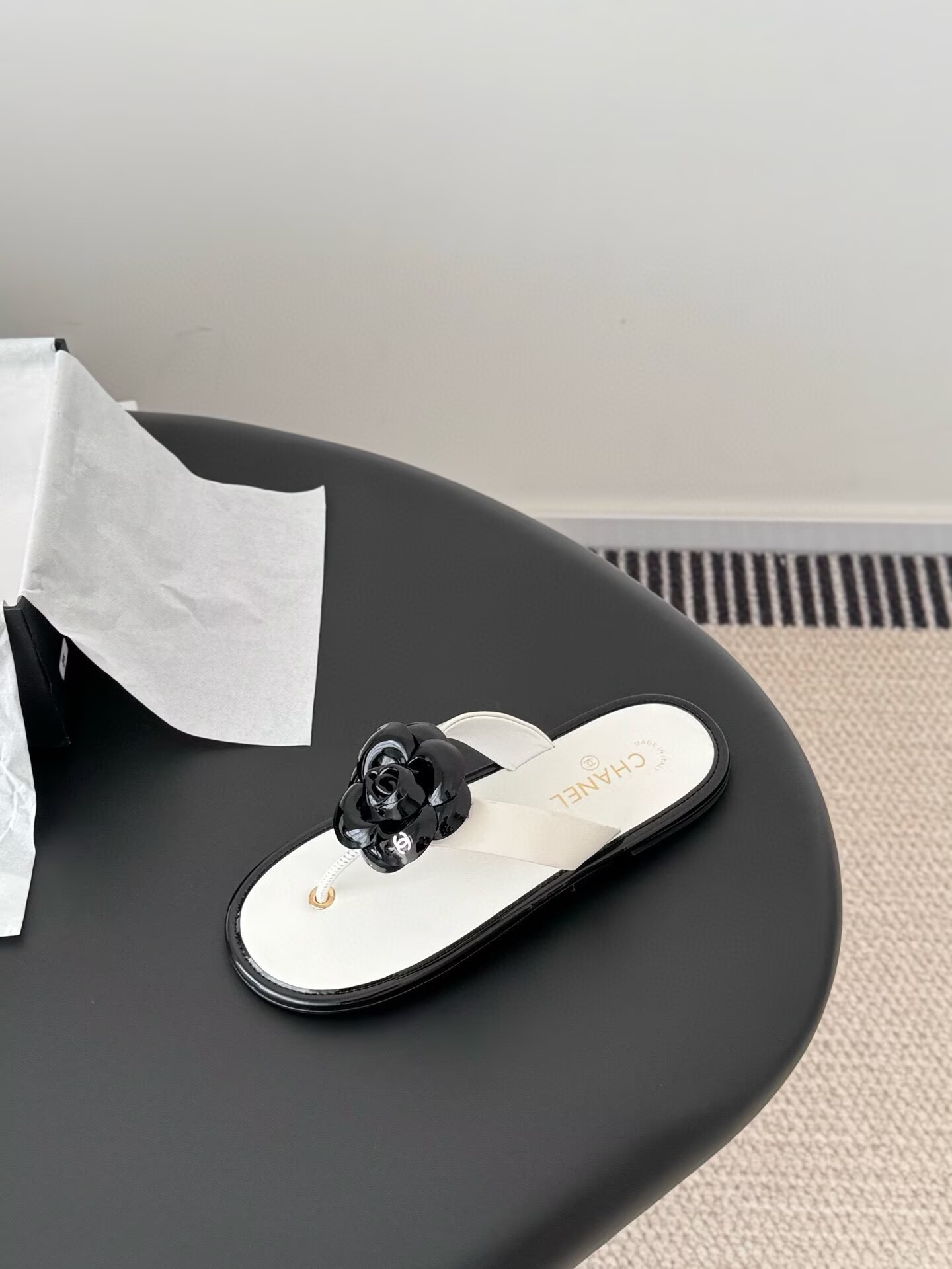 UA Chanel Thongs Slides