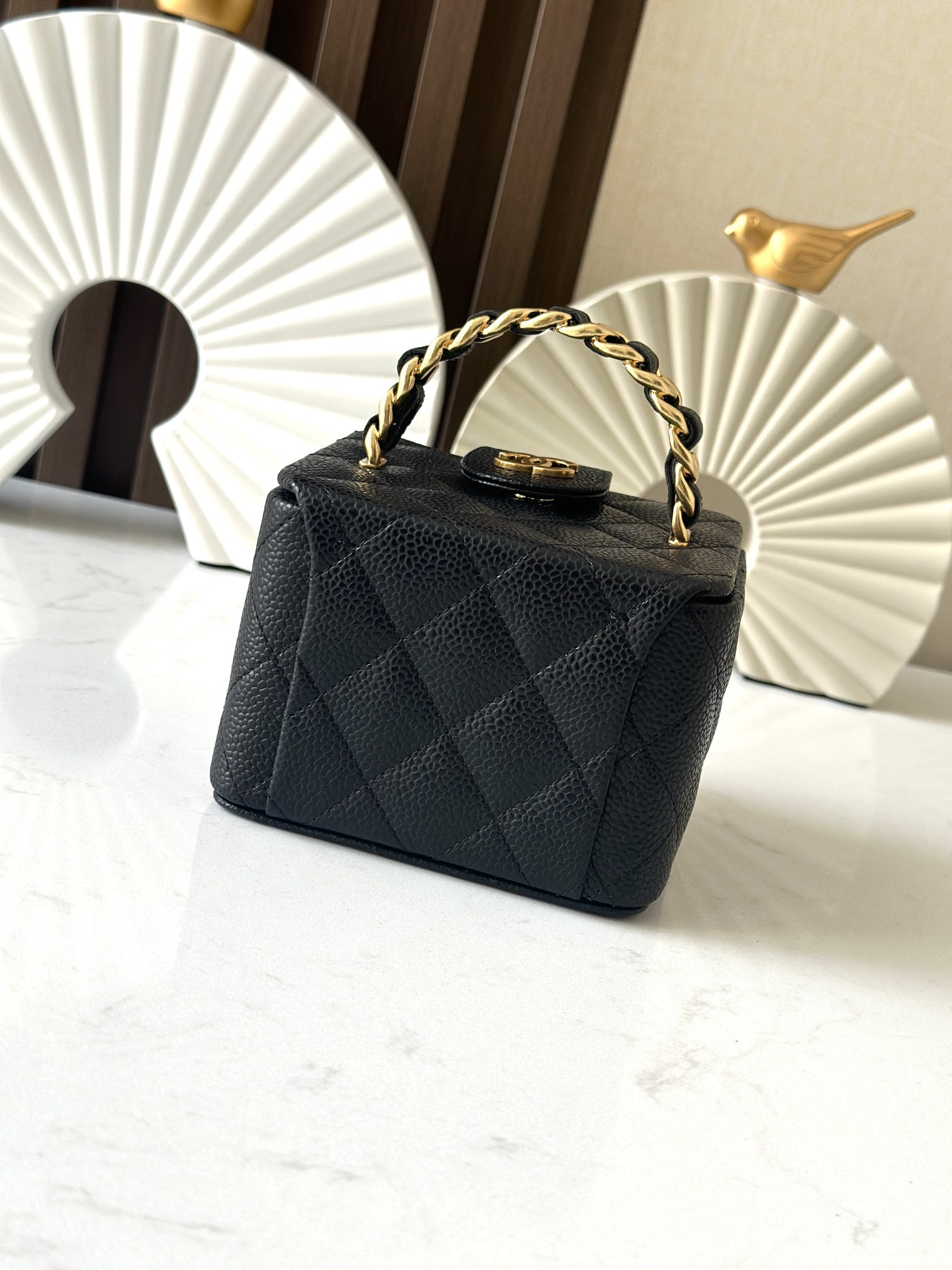 Chanel Vintage Cosmetic Bag 11x9.5x8.5cm