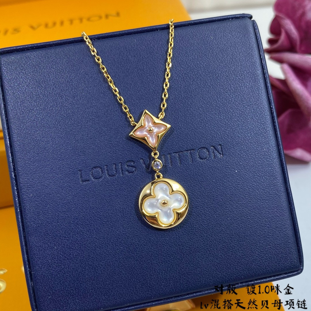 L0vis Vvtt0n Two-Flower Mandarin Duck Necklace