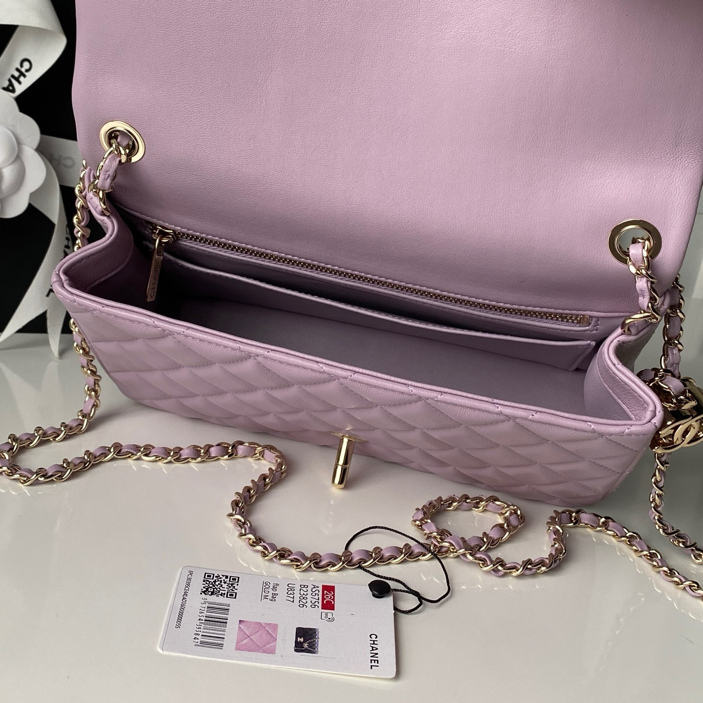 Chanel Classic Flap Handbag CF AS5756 14.5x23.5x7cm